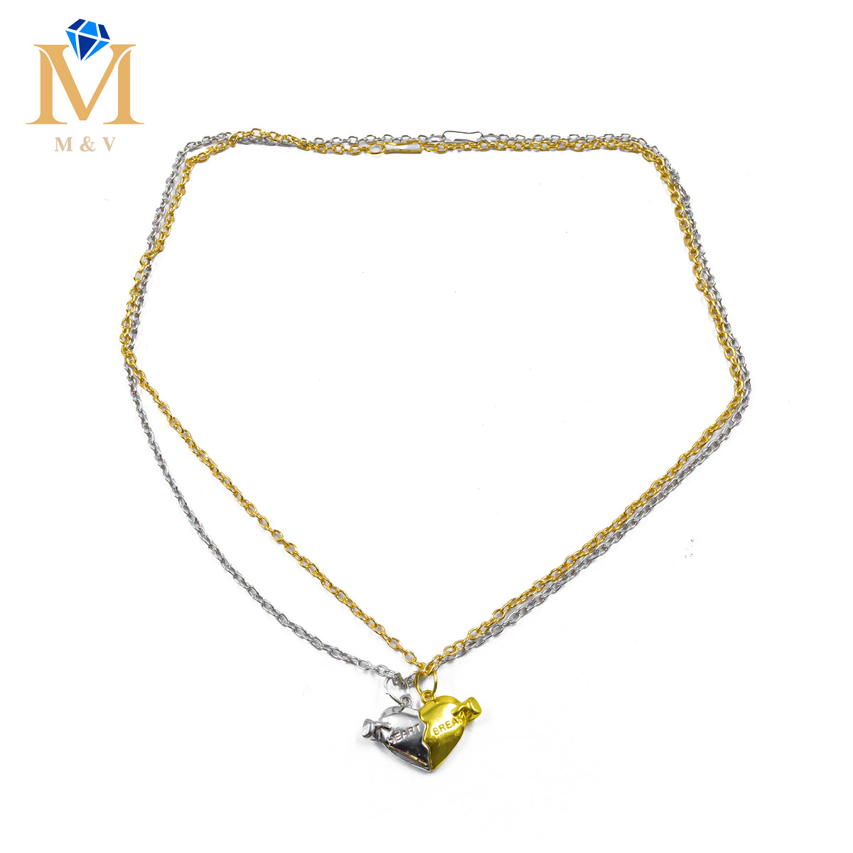 Collares en Pareja de corazón M3 Acero Inoxidable