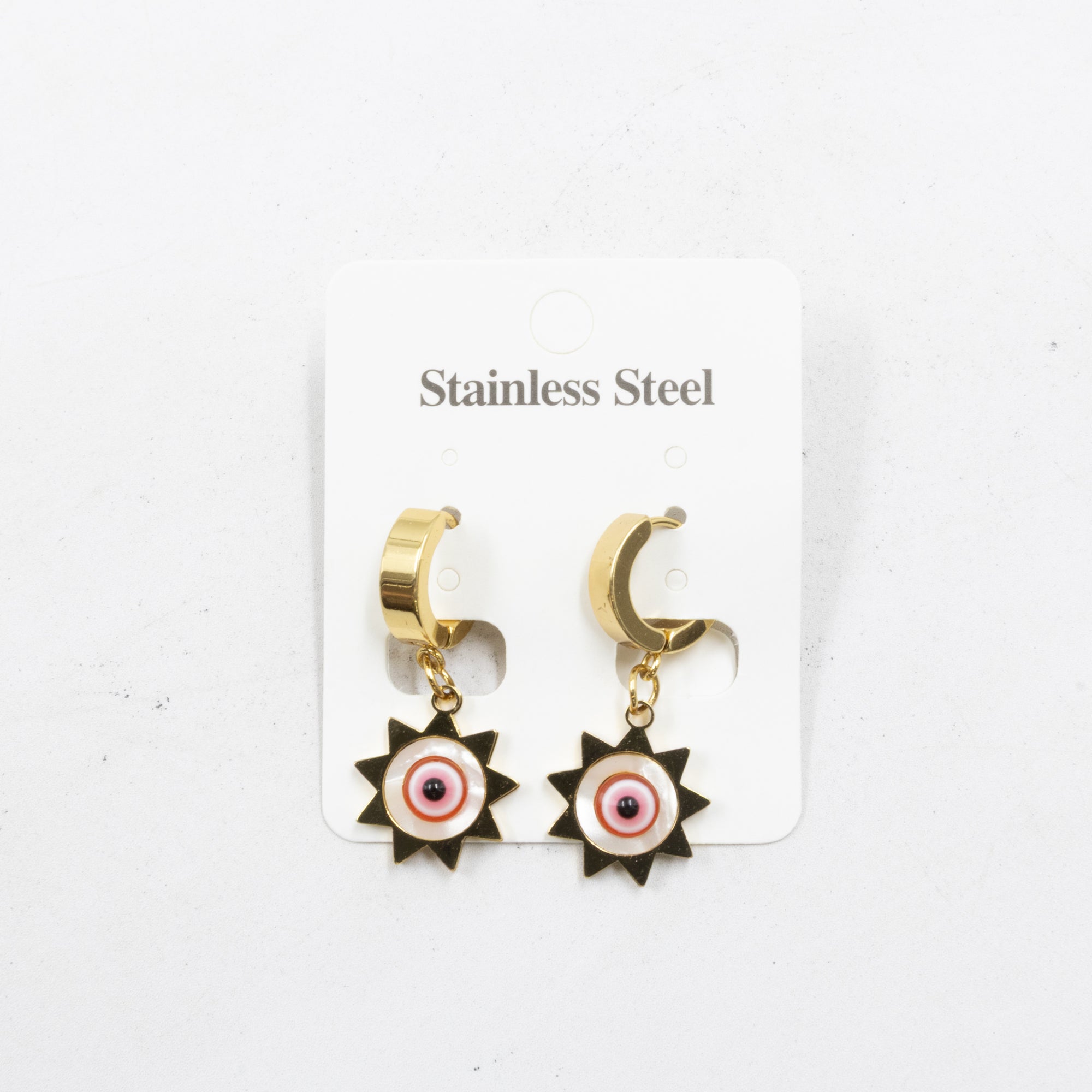 Aretes Dorados de Ojo Turco M5 Oro Laminado