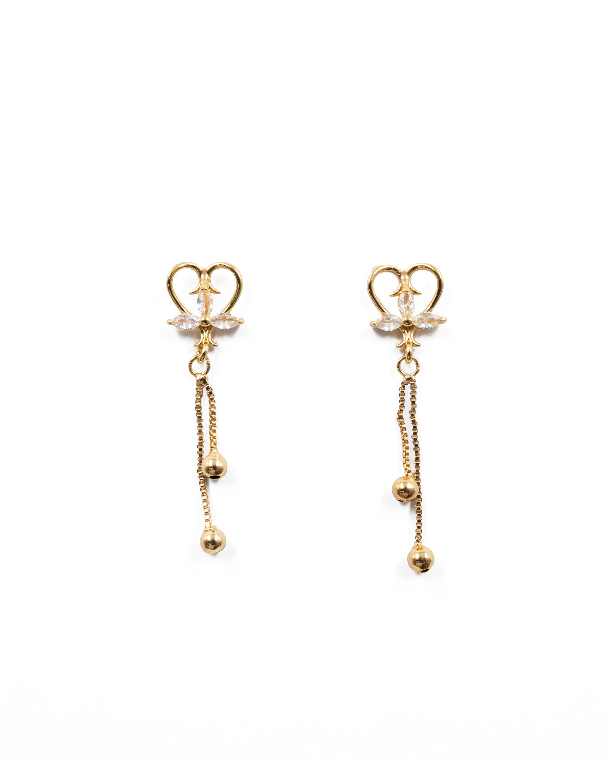Aretes Dorados Largos M1 Oro Laminado