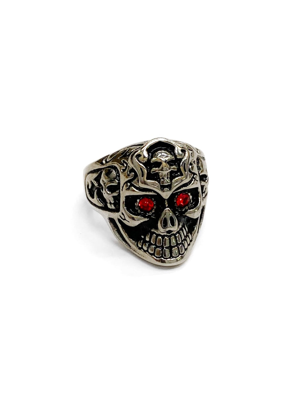 Anillo Calavera Dorado y Plateado Acero Inoxidable M16