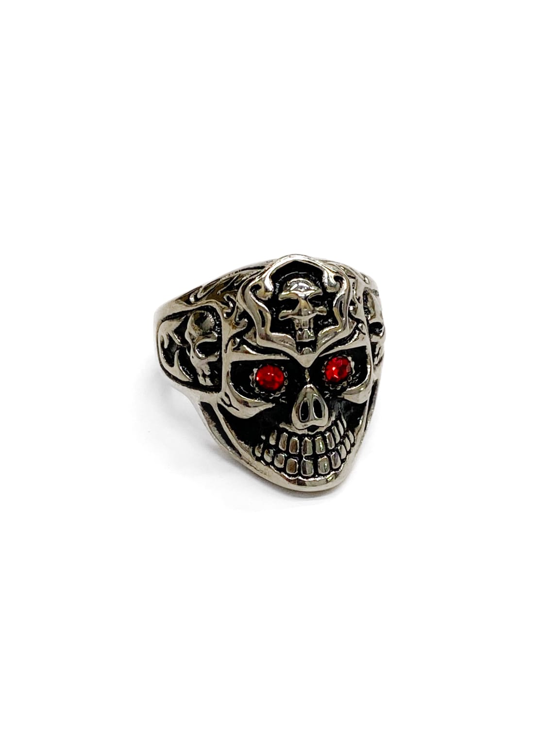 Anillo Calavera Dorado y Plateado Acero Inoxidable M16