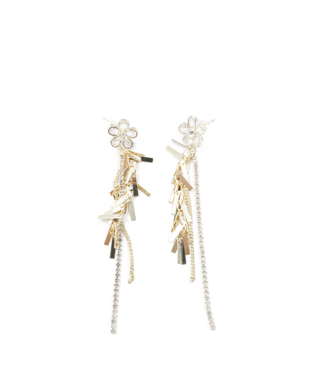 Aretes Largos Ansheli Dorados M10 Oro Laminado