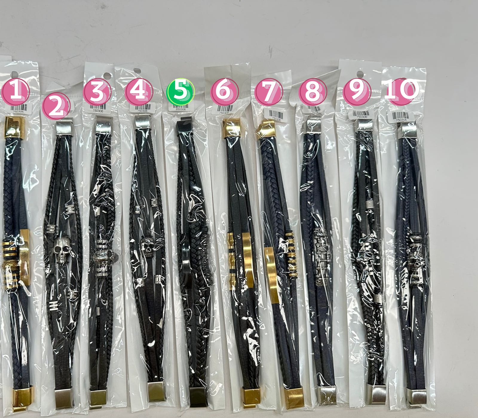 Pulsera Cuero M1 Acero Inoxidable