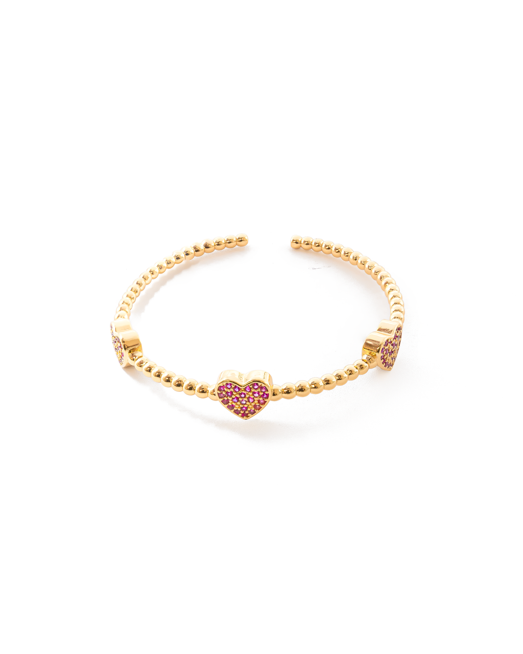 Brazalete Dorado con Piedras M2 Oro Laminado