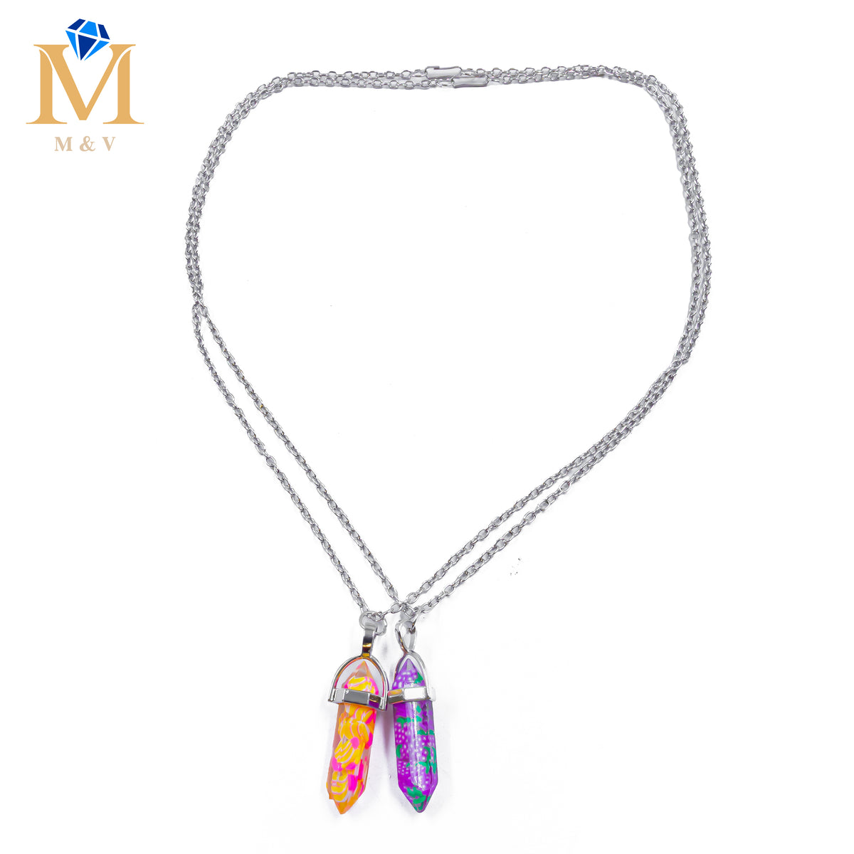 Collares en Pareja de piedras M16 Acero Inoxidable