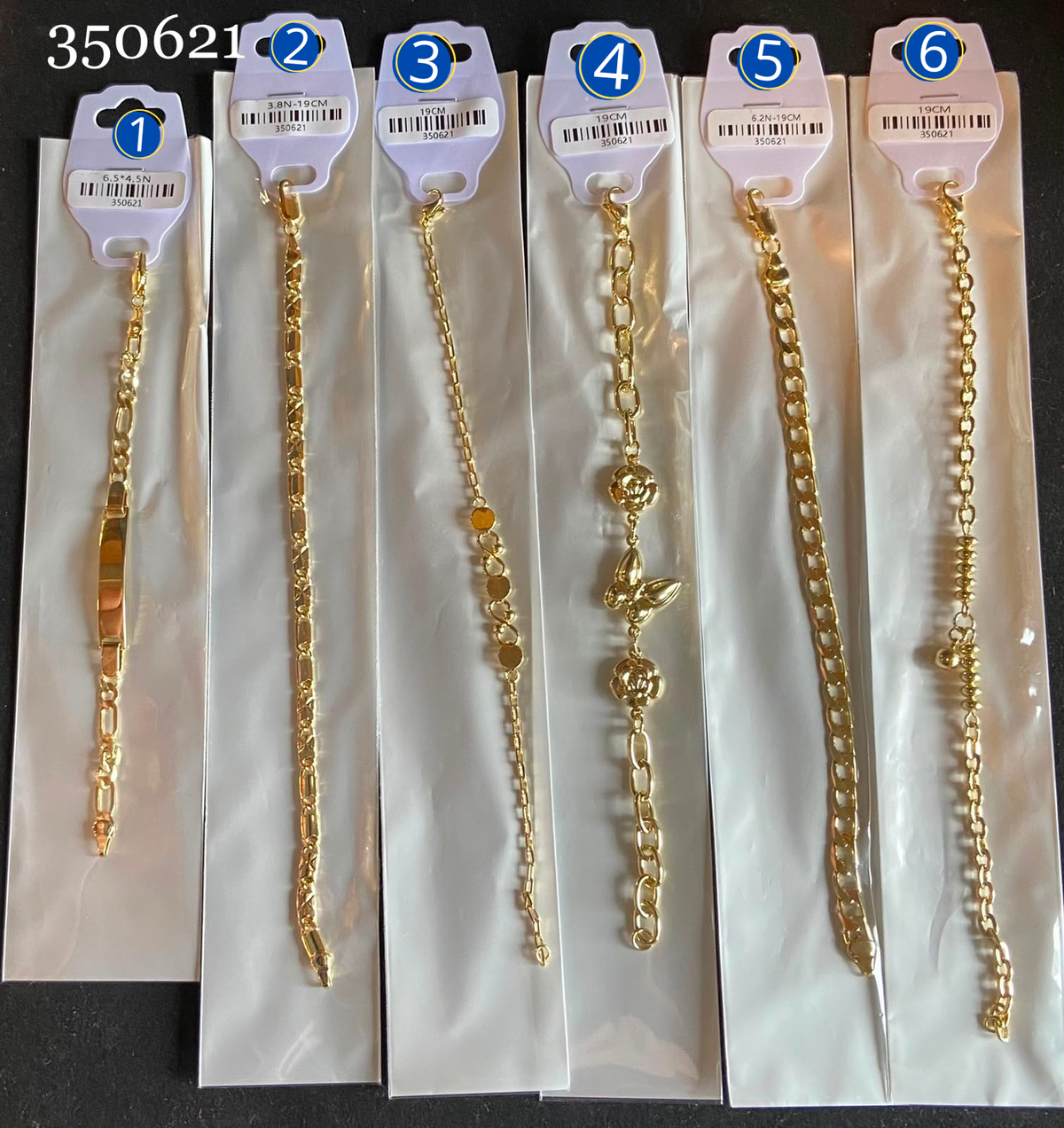 [12/SEPTIEMBRE/26] Pulsera Dorada de 19 cm M5 Oro Laminado