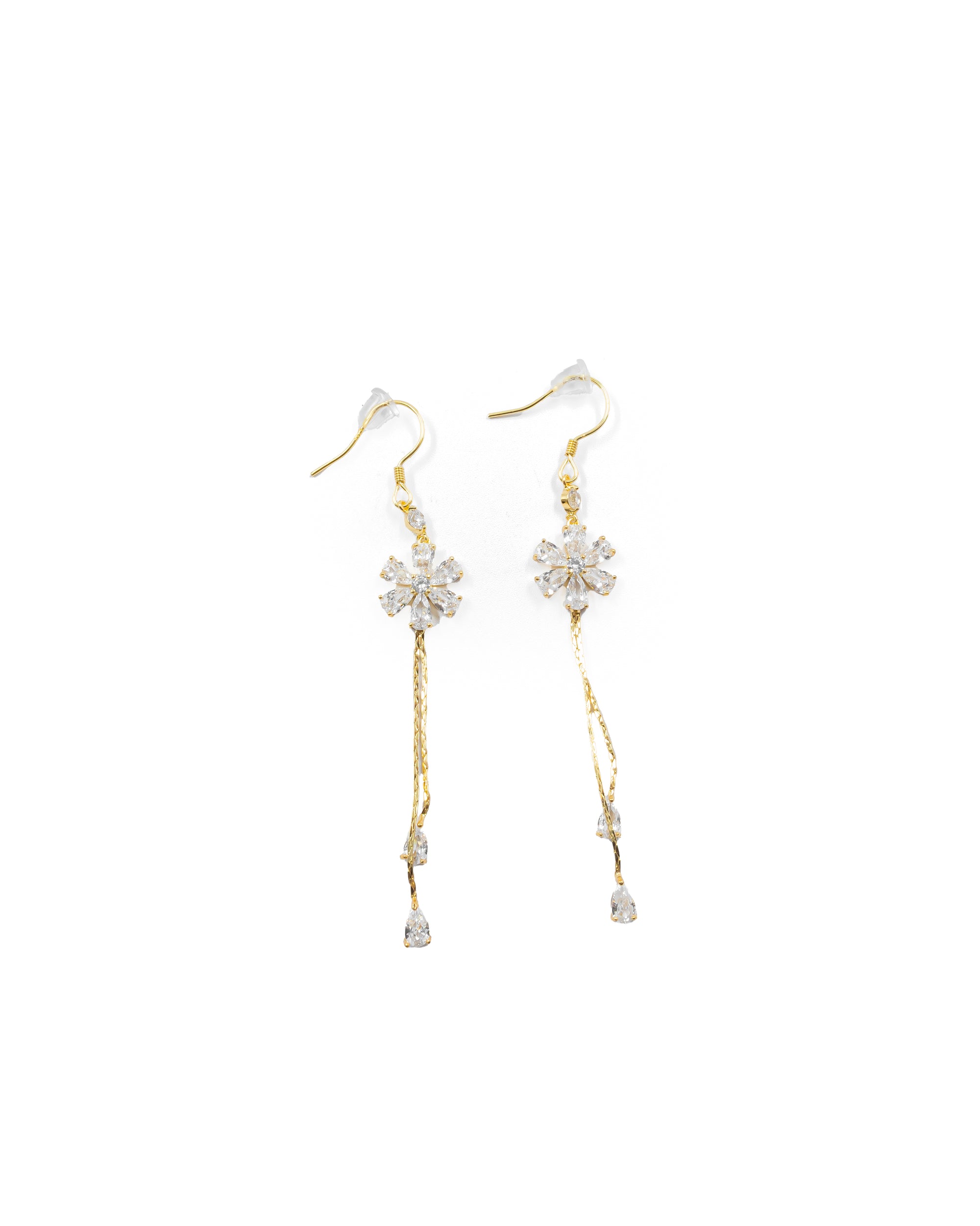 Aretes Largos Ansheli Dorados M12 Oro Laminado