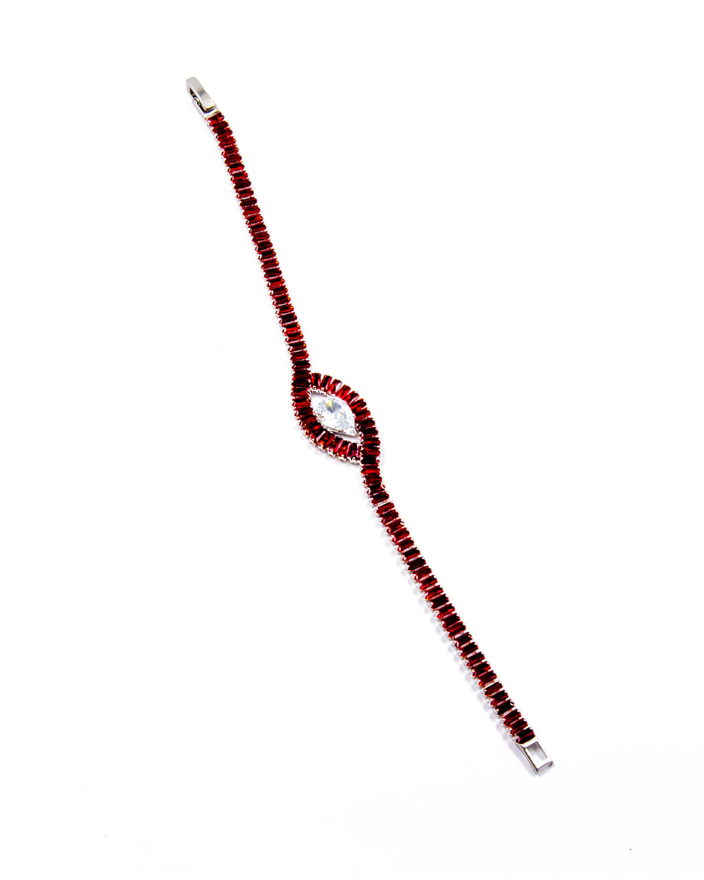 Pulsera de piedras con dije de piedra central M1 Oro Laminado