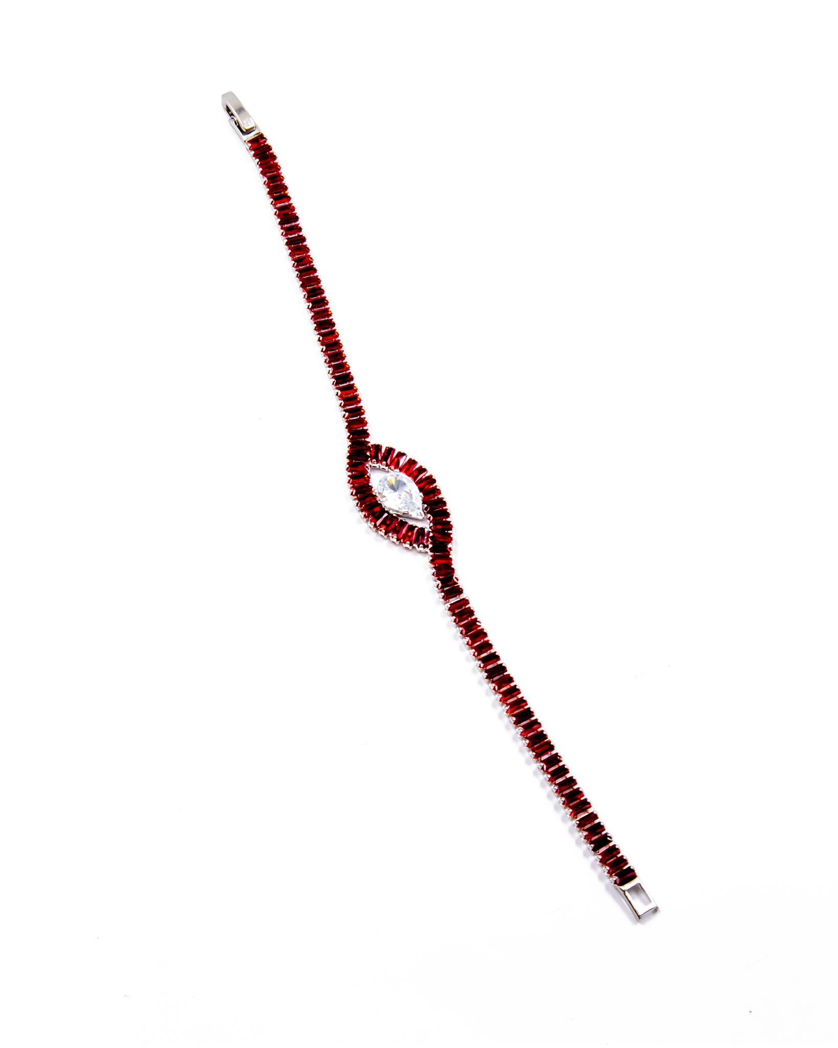 Pulsera de piedras con dije de piedra central M1 Oro Laminado