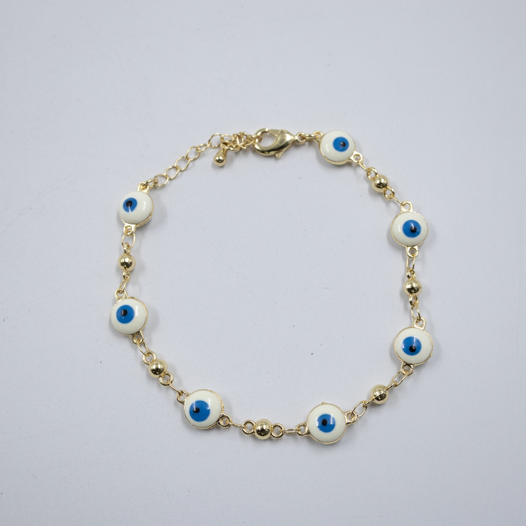 Pulsera Dorada de Ojo Turco M3 Oro Laminado