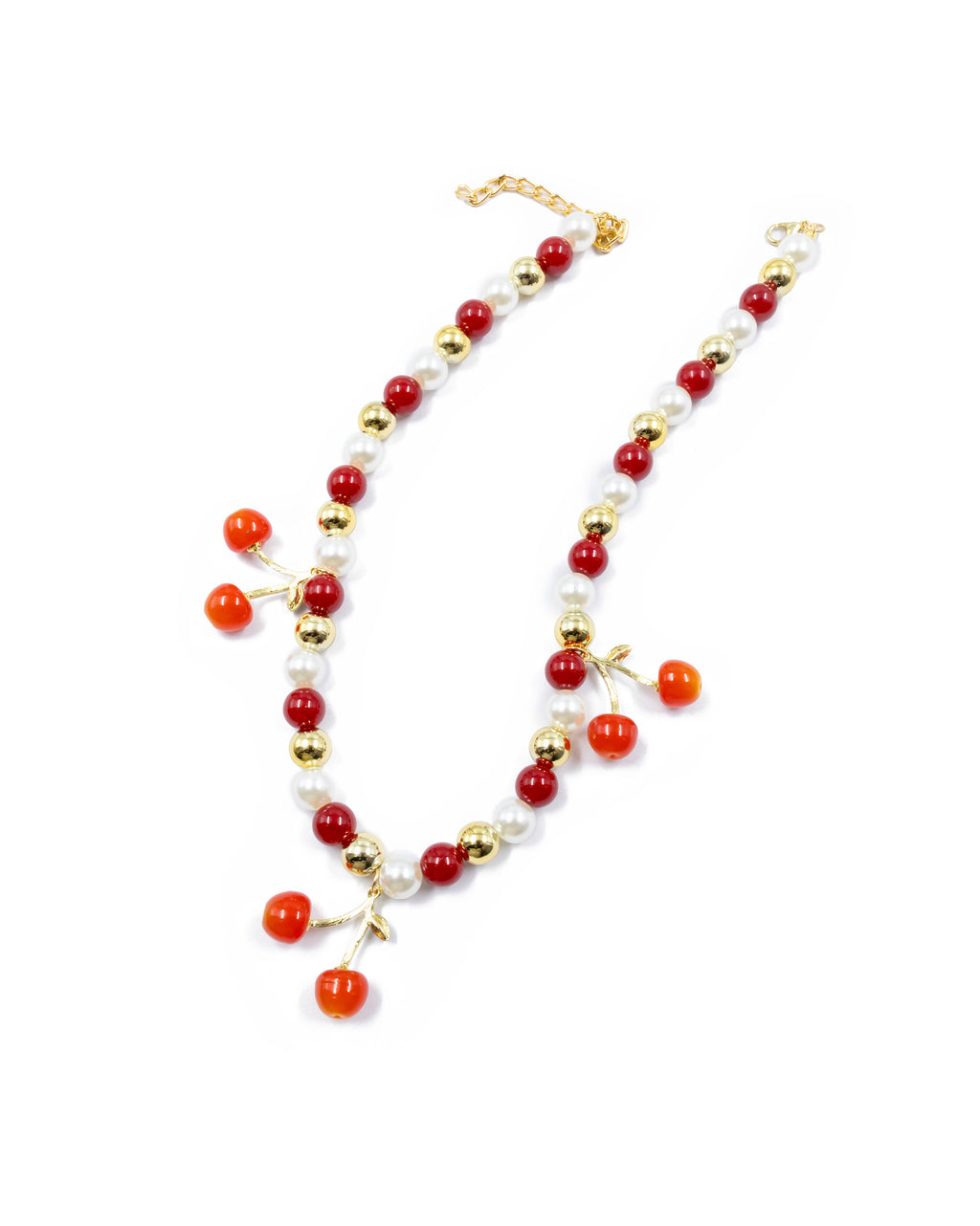 Collar de Perlas con dije de Fruta M20 - Oro laminado