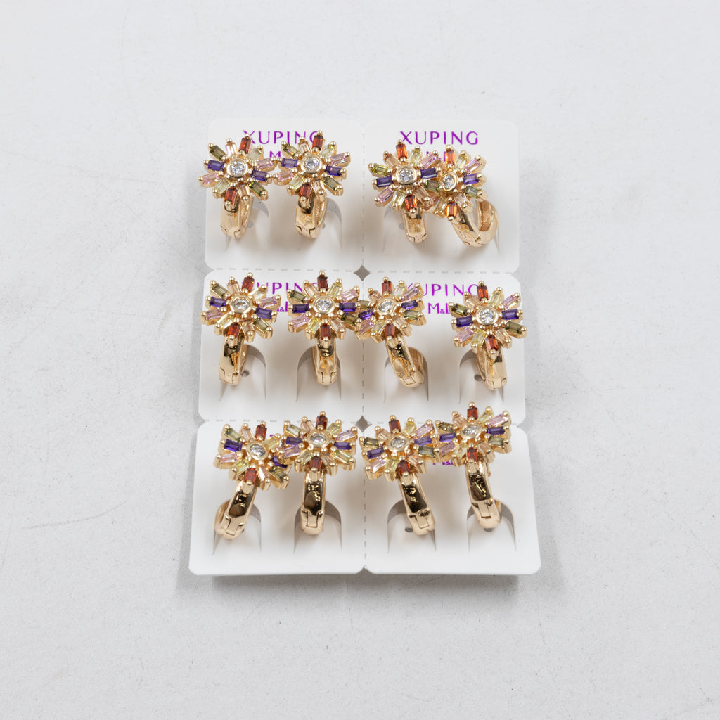 Paquete de 6 pares de Aretes Xuping Dorado M5 Oro Laminado