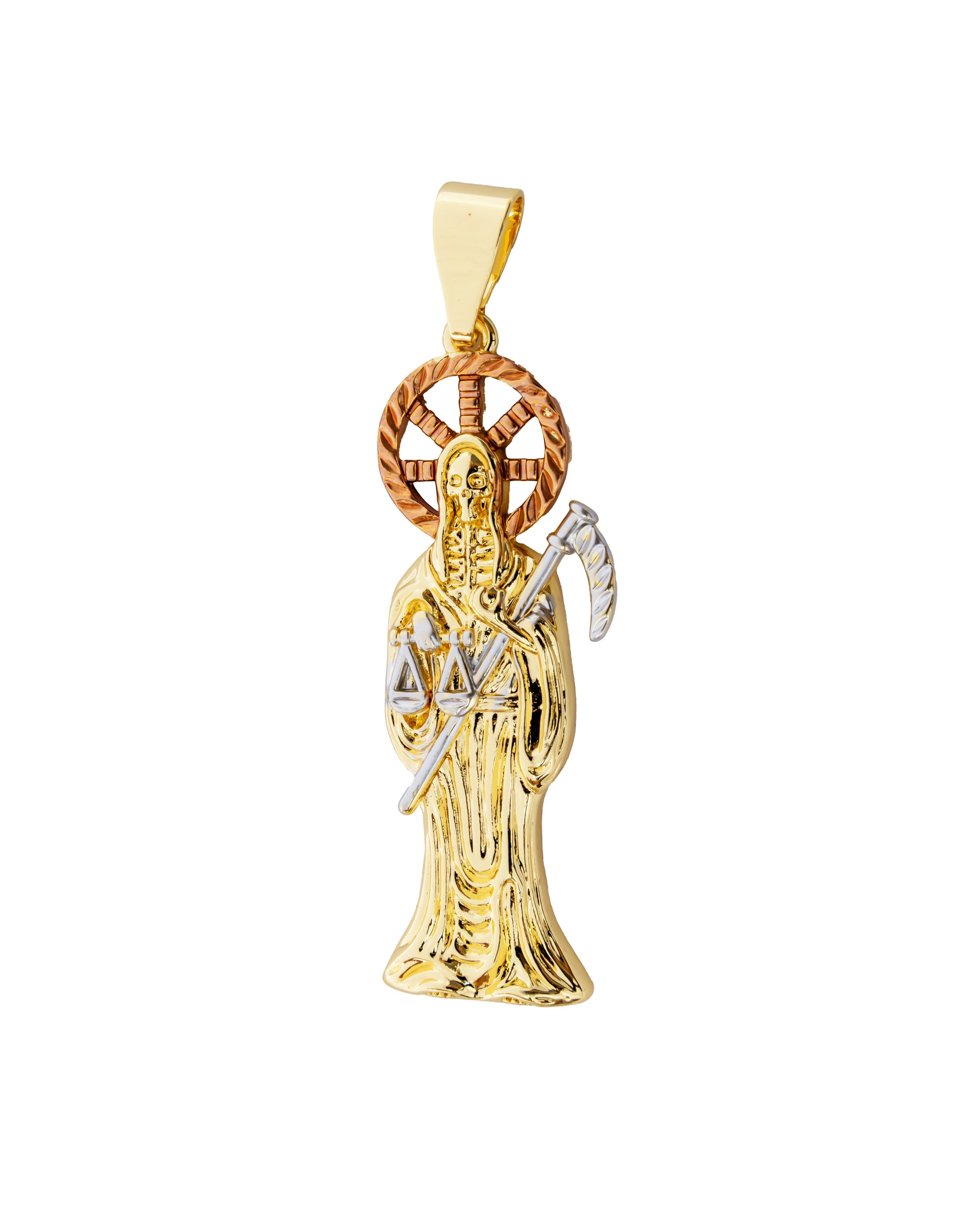 Dije de la Santa Muerte M102 - Oro Laminado