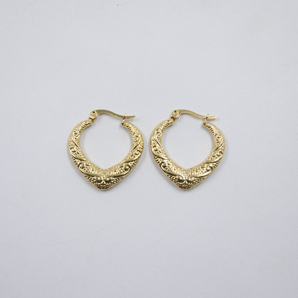 Aretes Dorados Chicos M4 Oro Laminado