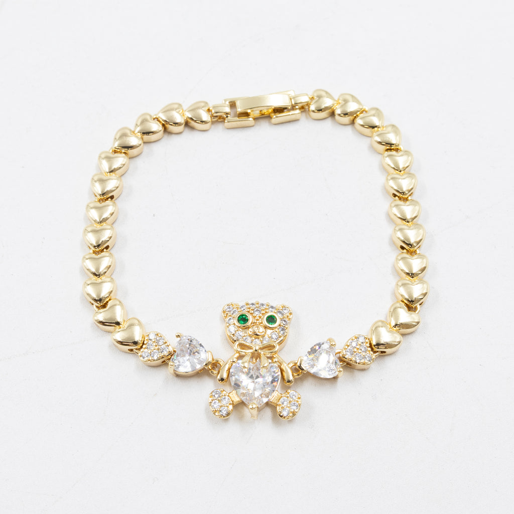 Pulseras Doradas con Piedras M8 Oro Laminado