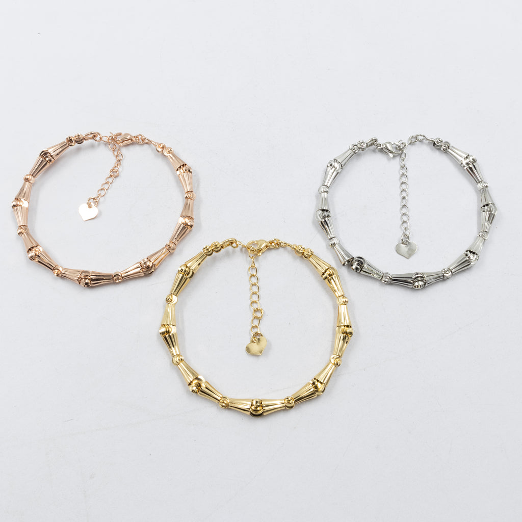Pulseras Ajustable de tres colores  M3 Oro Laminado