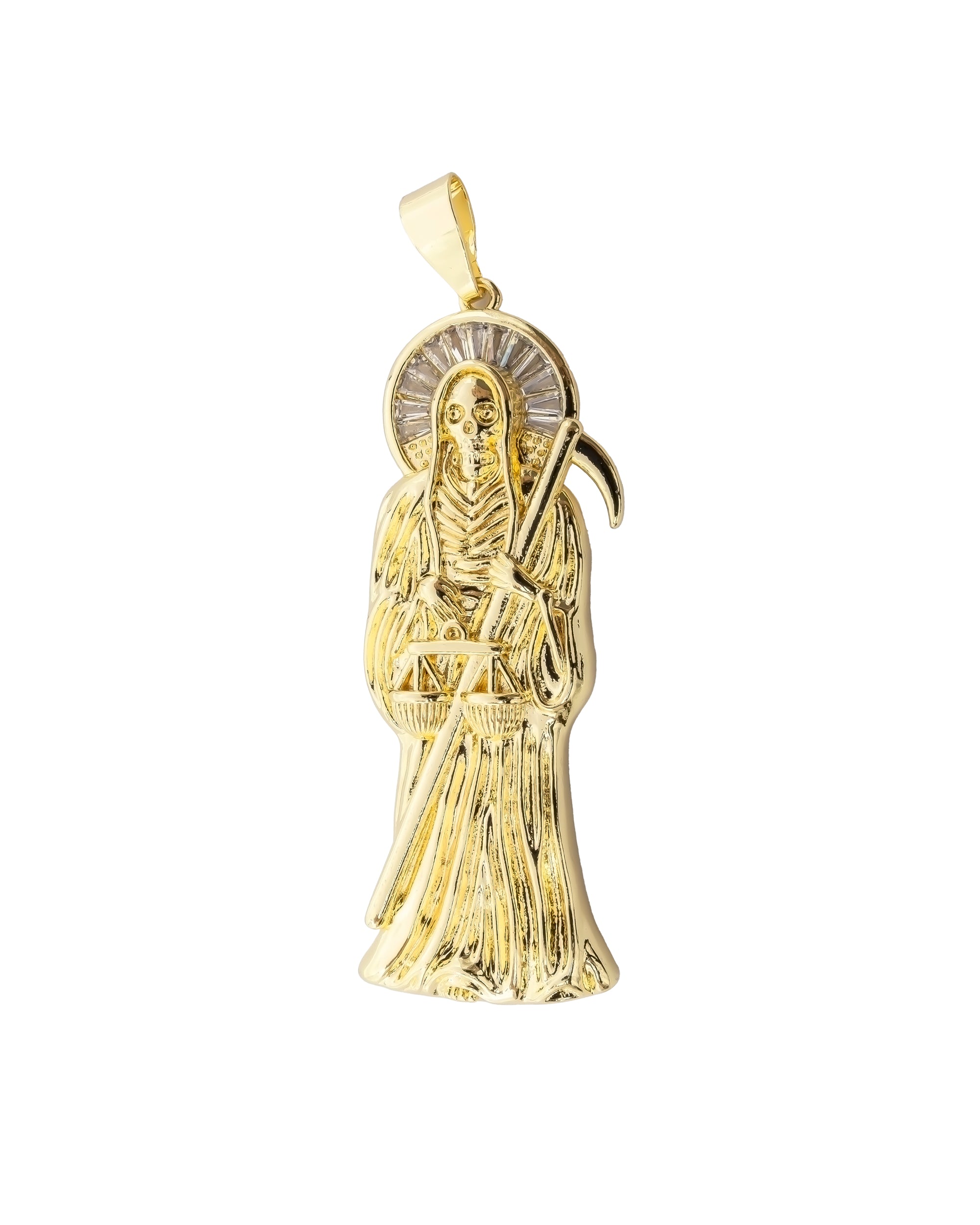 Dije de la santa muerte M149 - Oro Laminado
