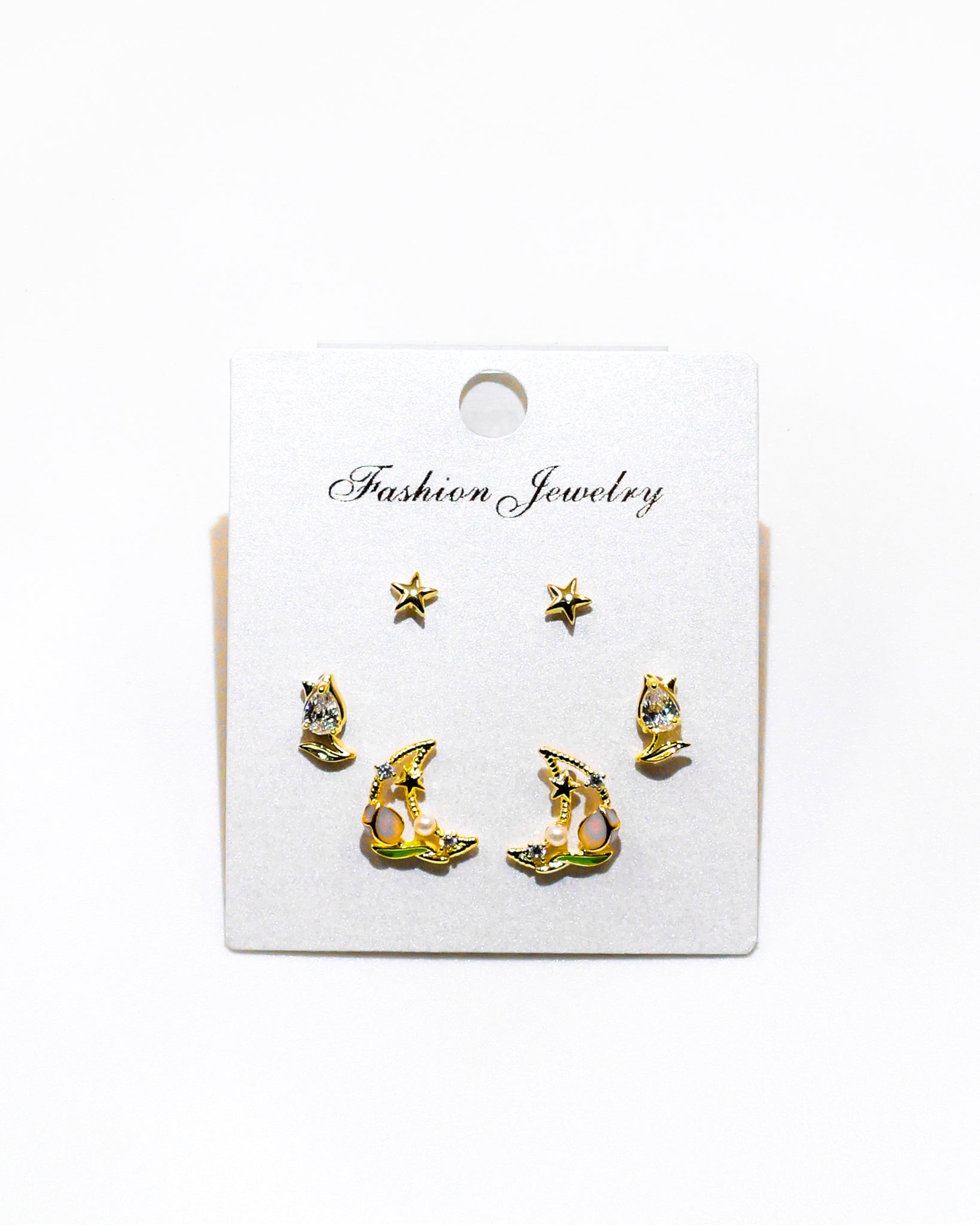 Set Aretes X3 - M6 Oro Laminado