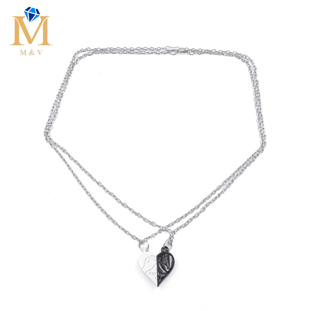 Collares en Pareja de corazón M4 Acero Inoxidable
