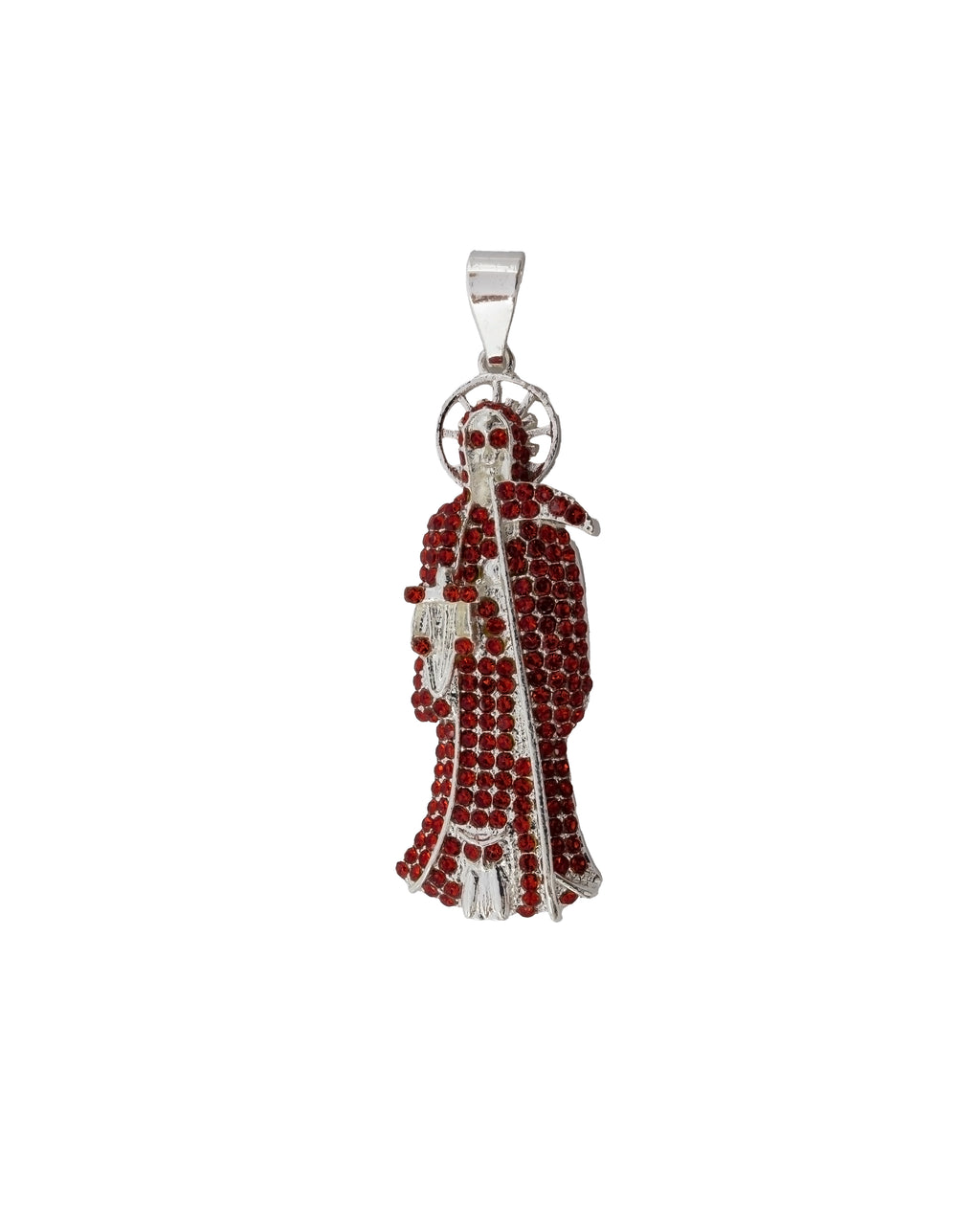 Dije de la santa muerte M157 - Platinado
