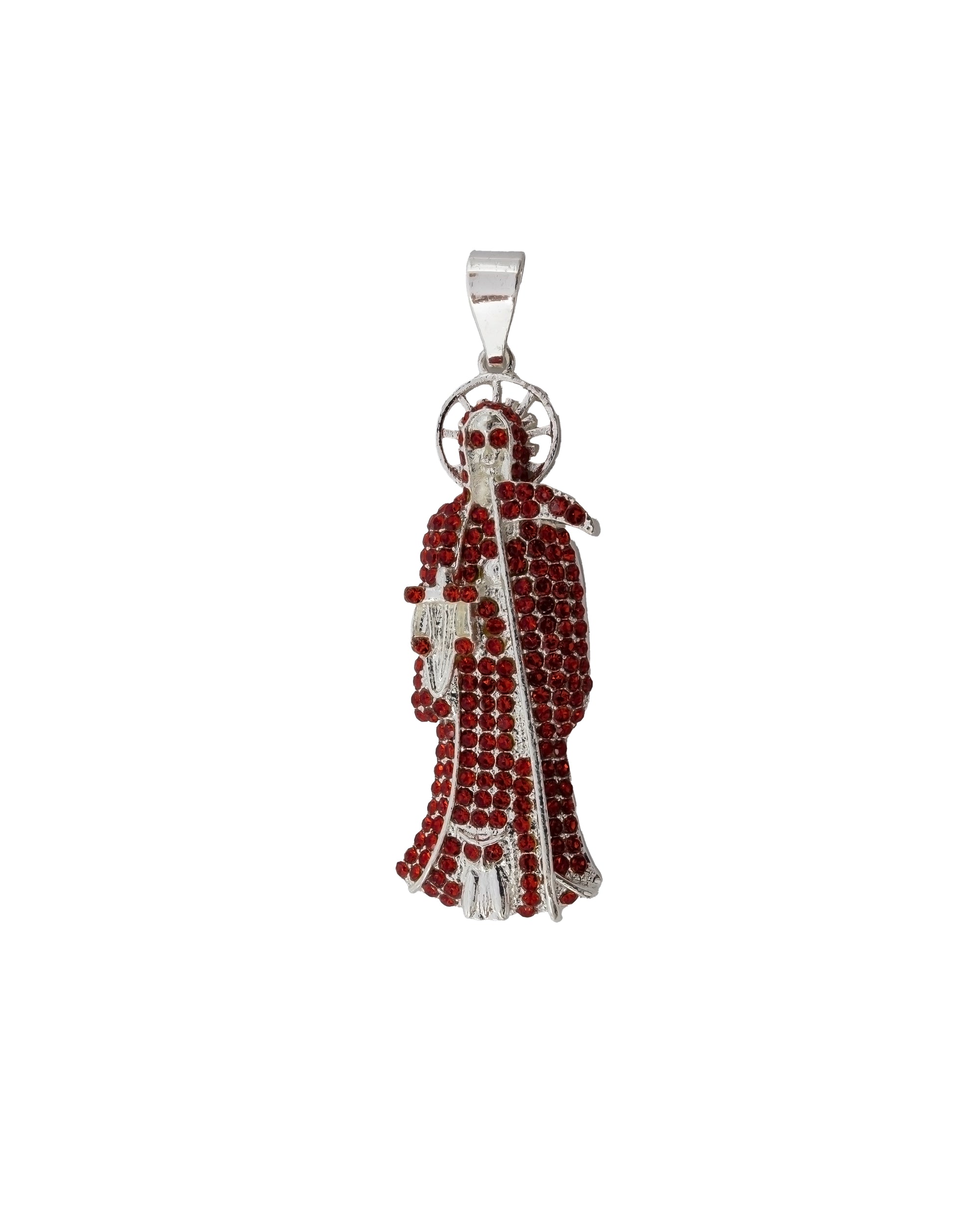 Dije de la santa muerte M157 - Platinado