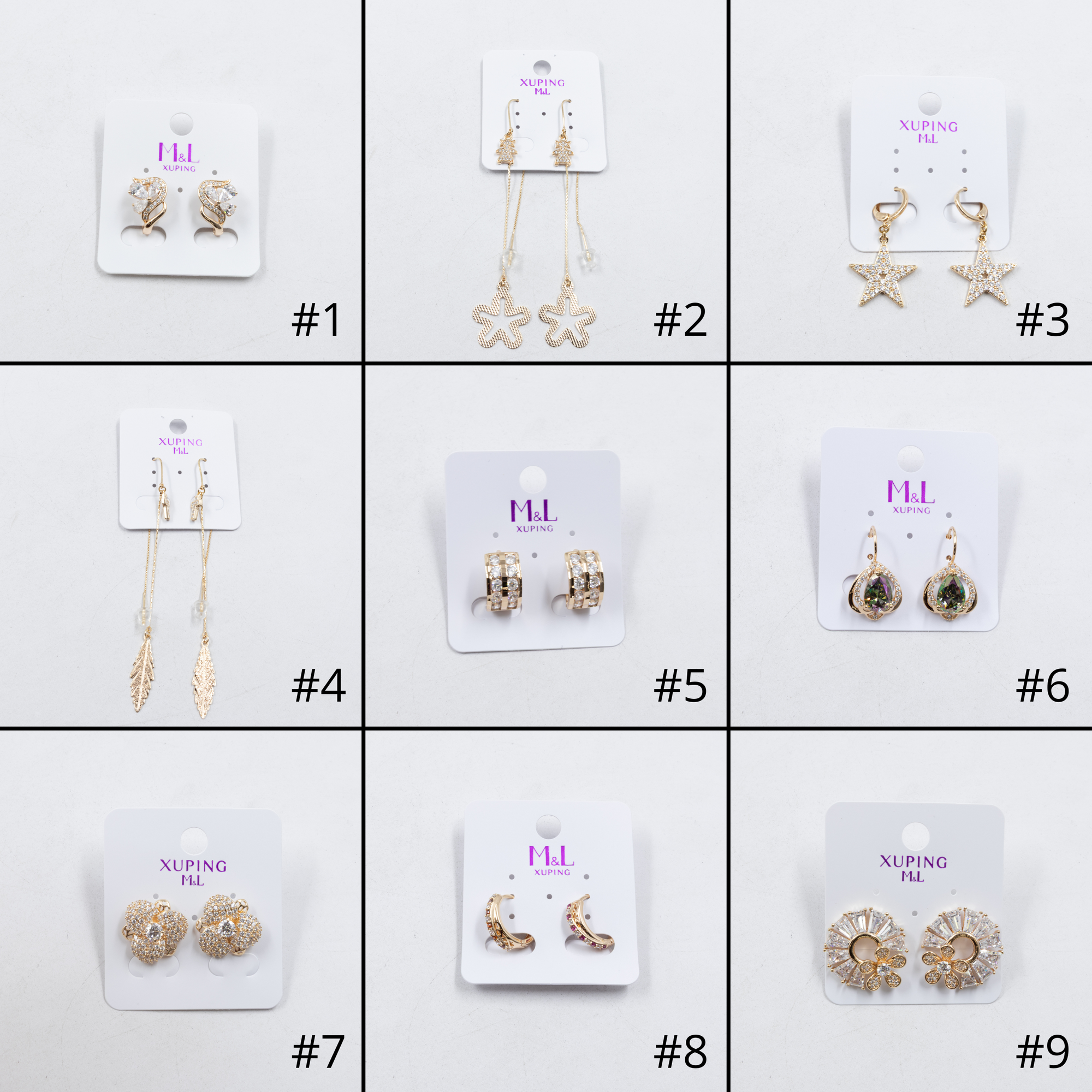 Aretes Xuping Dorados M8 Oro Laminado
