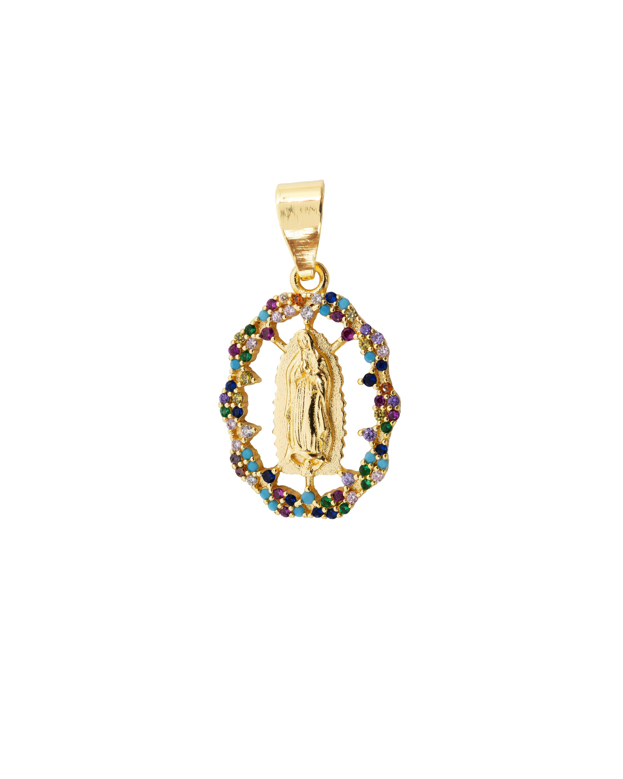 Dije de la Virgen de Guadalupe M118 - Oro Laminado