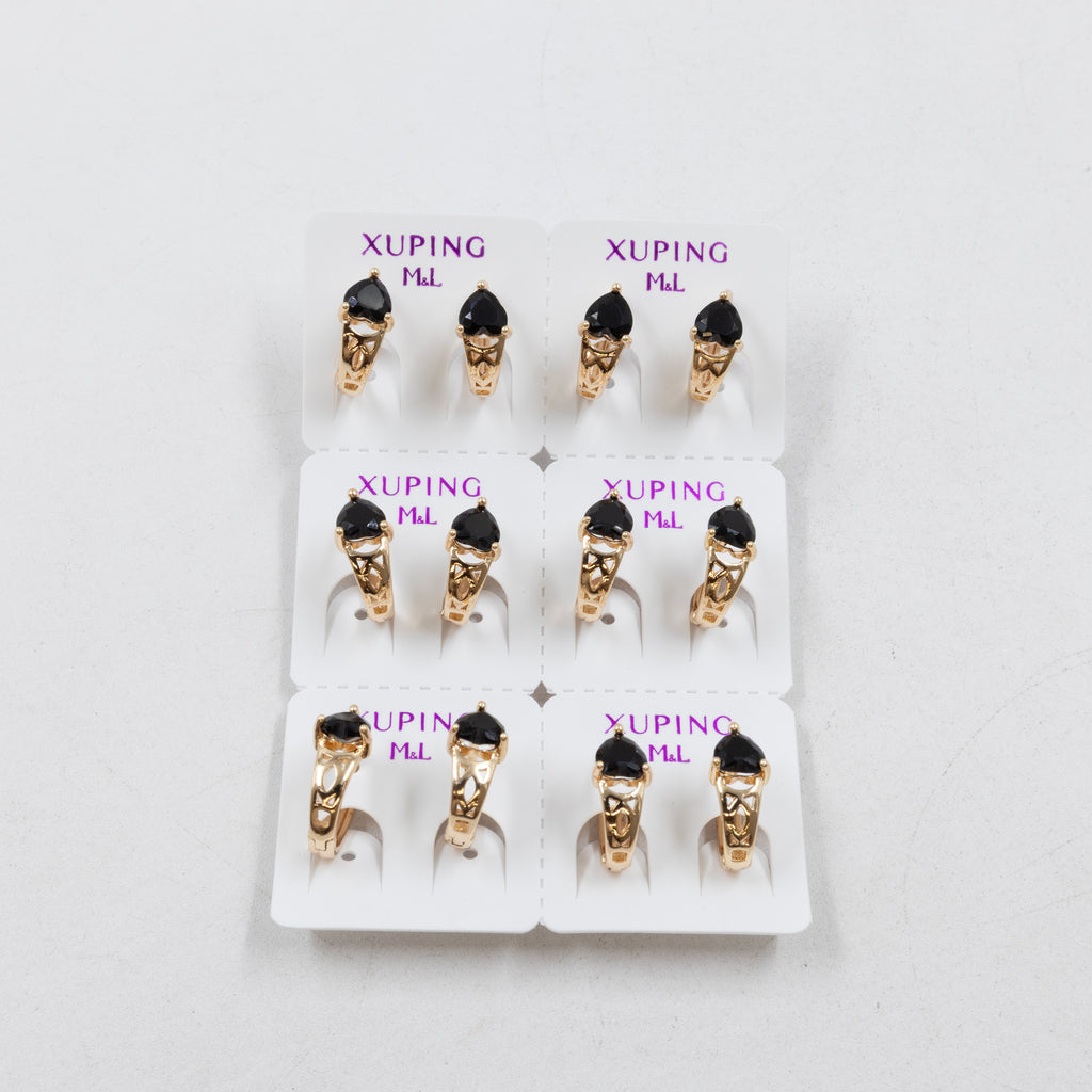 Paquete de 6 pares de Aretes Xuping Dorado M1 Oro Laminado
