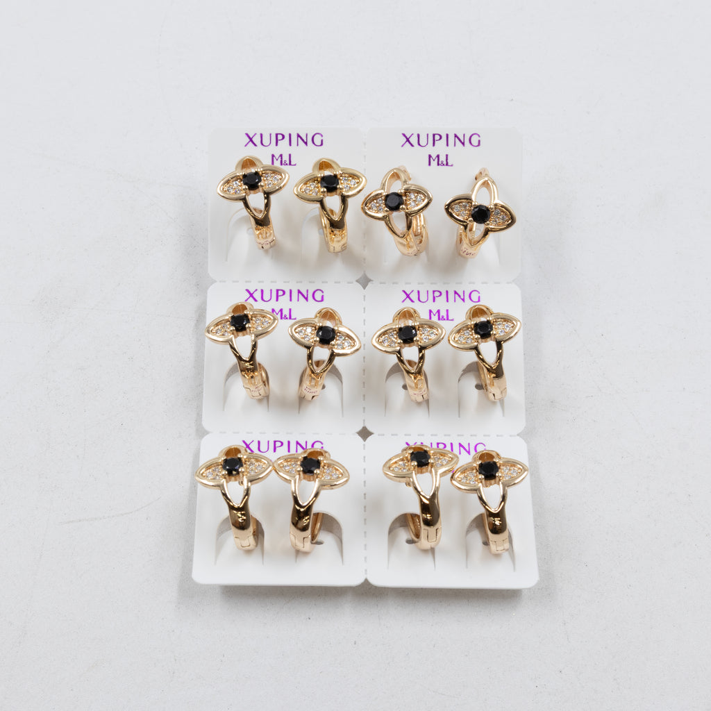 Paquete de 6 pares de Aretes Xuping Dorado M4 Oro Laminado
