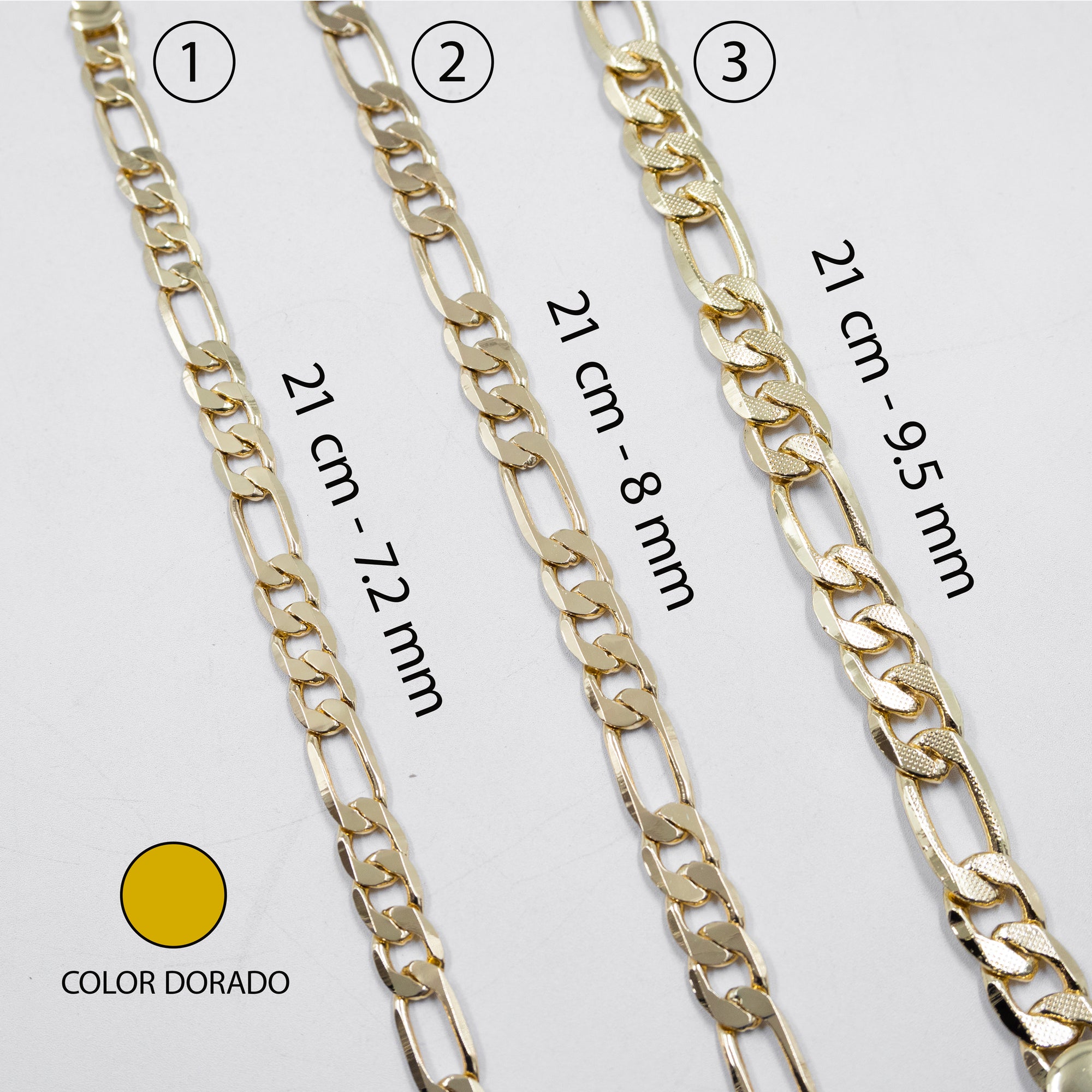 Pulsera Dorada Cartier 21 cm M1 Oro Laminado