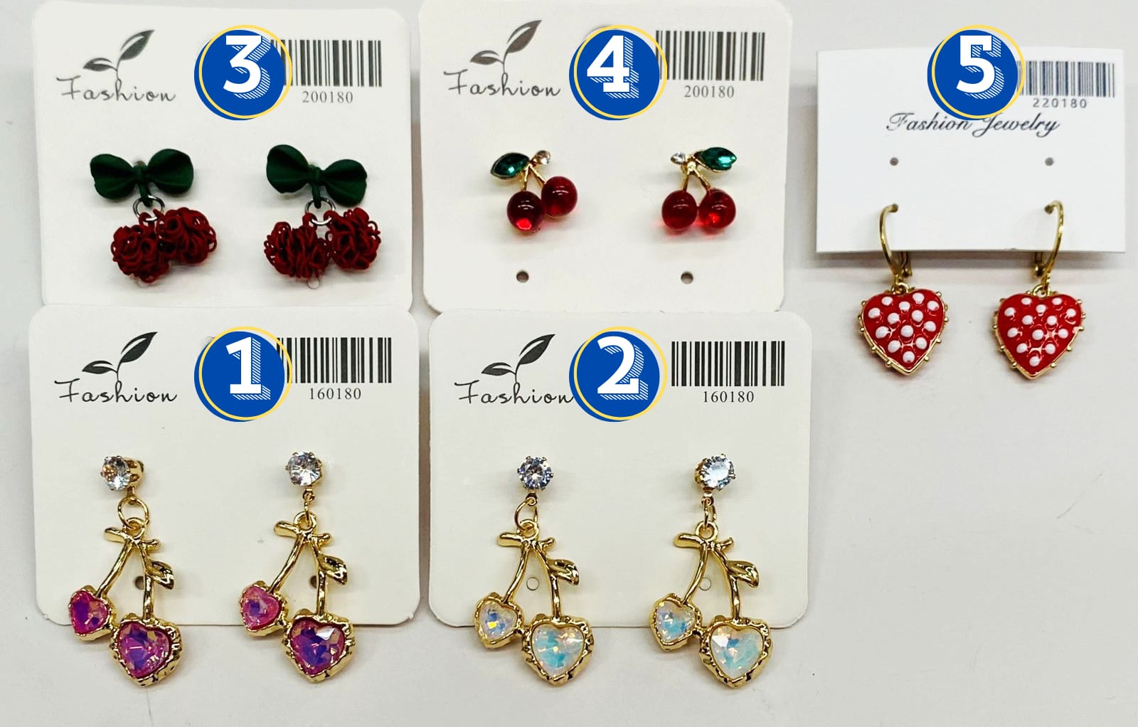 Arete Cerezas Dorado M1 Oro Laminado