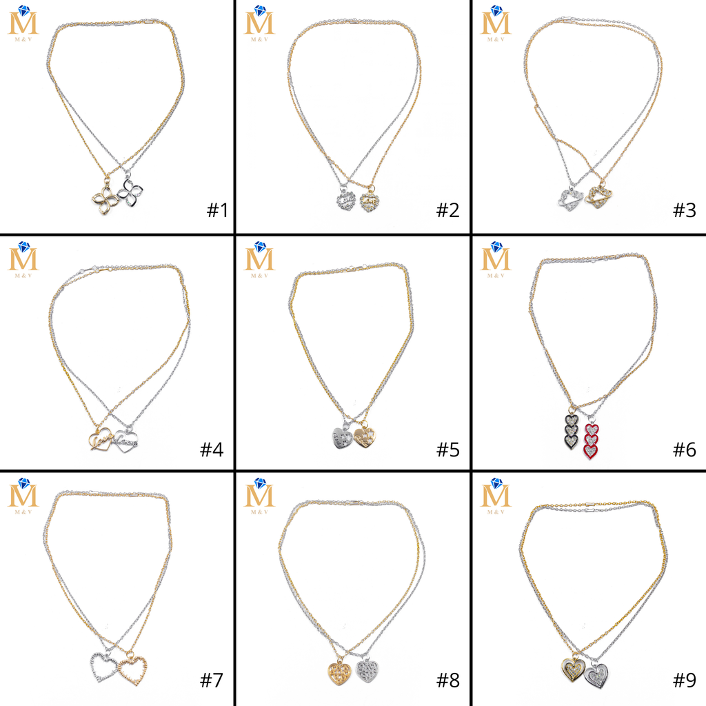 Collares en Pareja de corazón M7 Acero Inoxidable