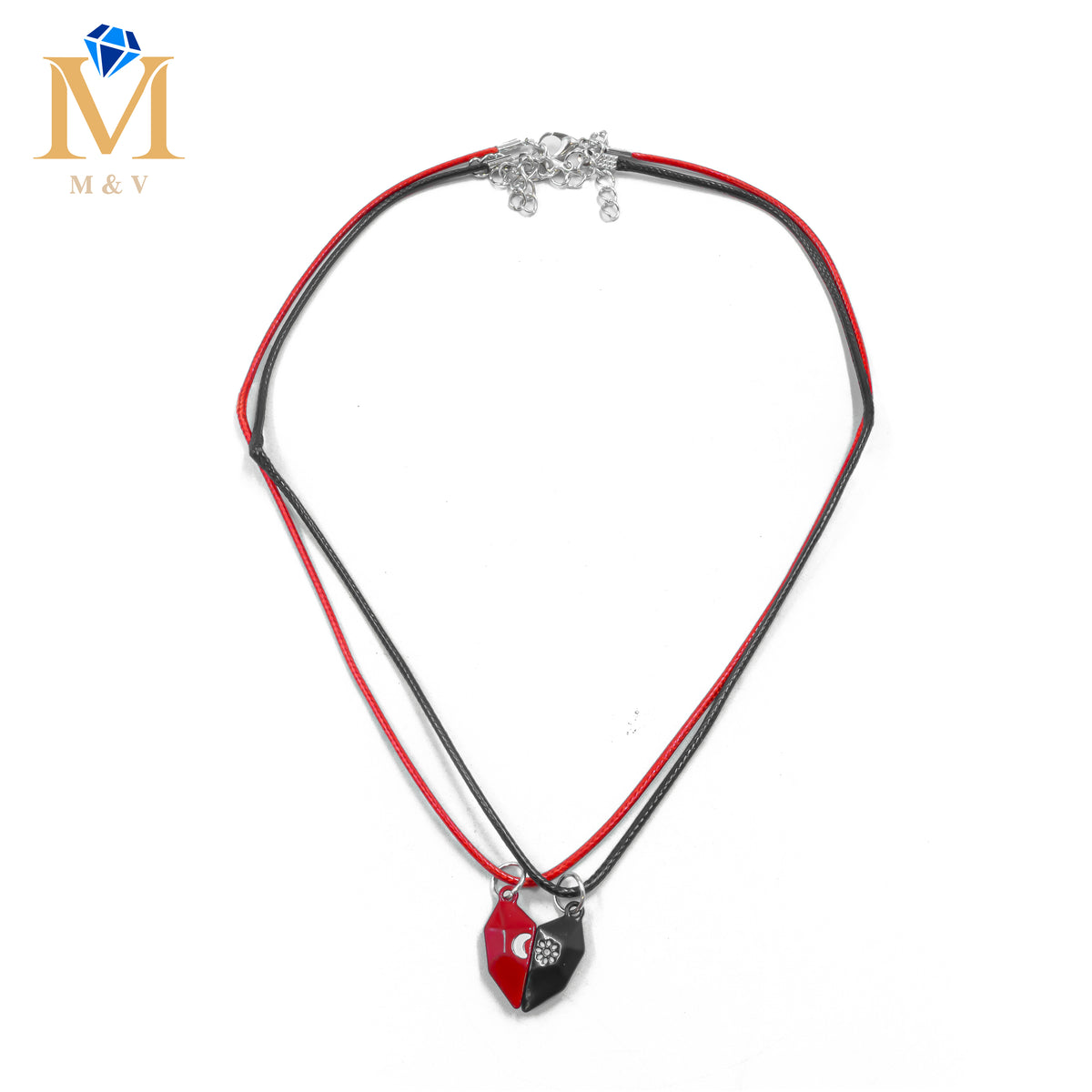 Collares en Pareja de corazón M12 Acero Inoxidable