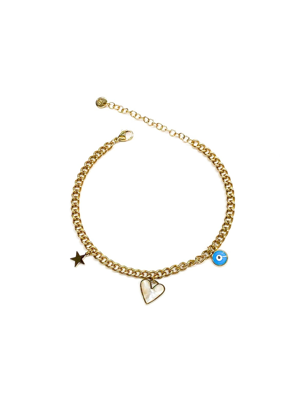 Pulsera Dorada con Dije - M3 Oro Laminado