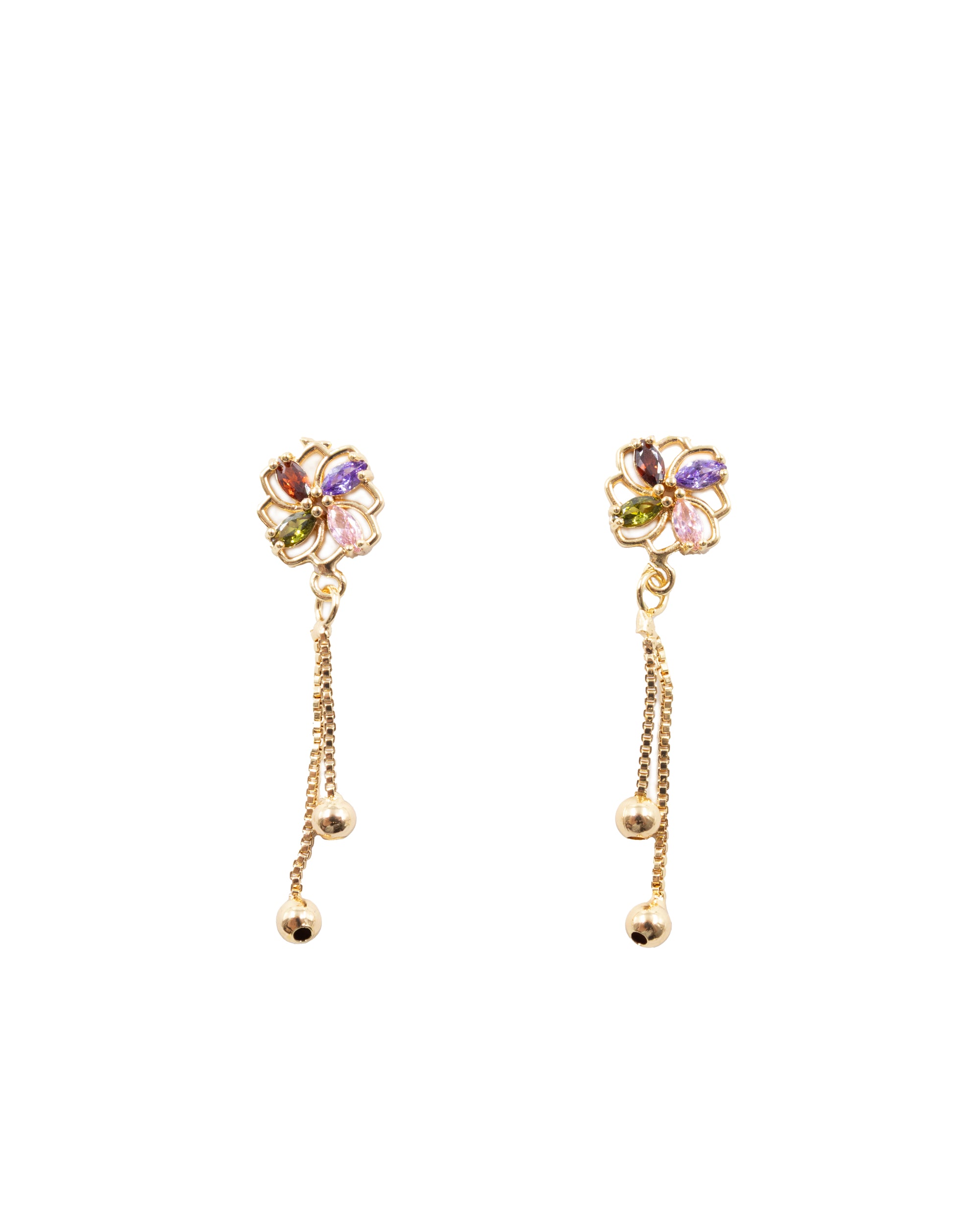 Aretes Dorados Largos M3 Oro Laminado