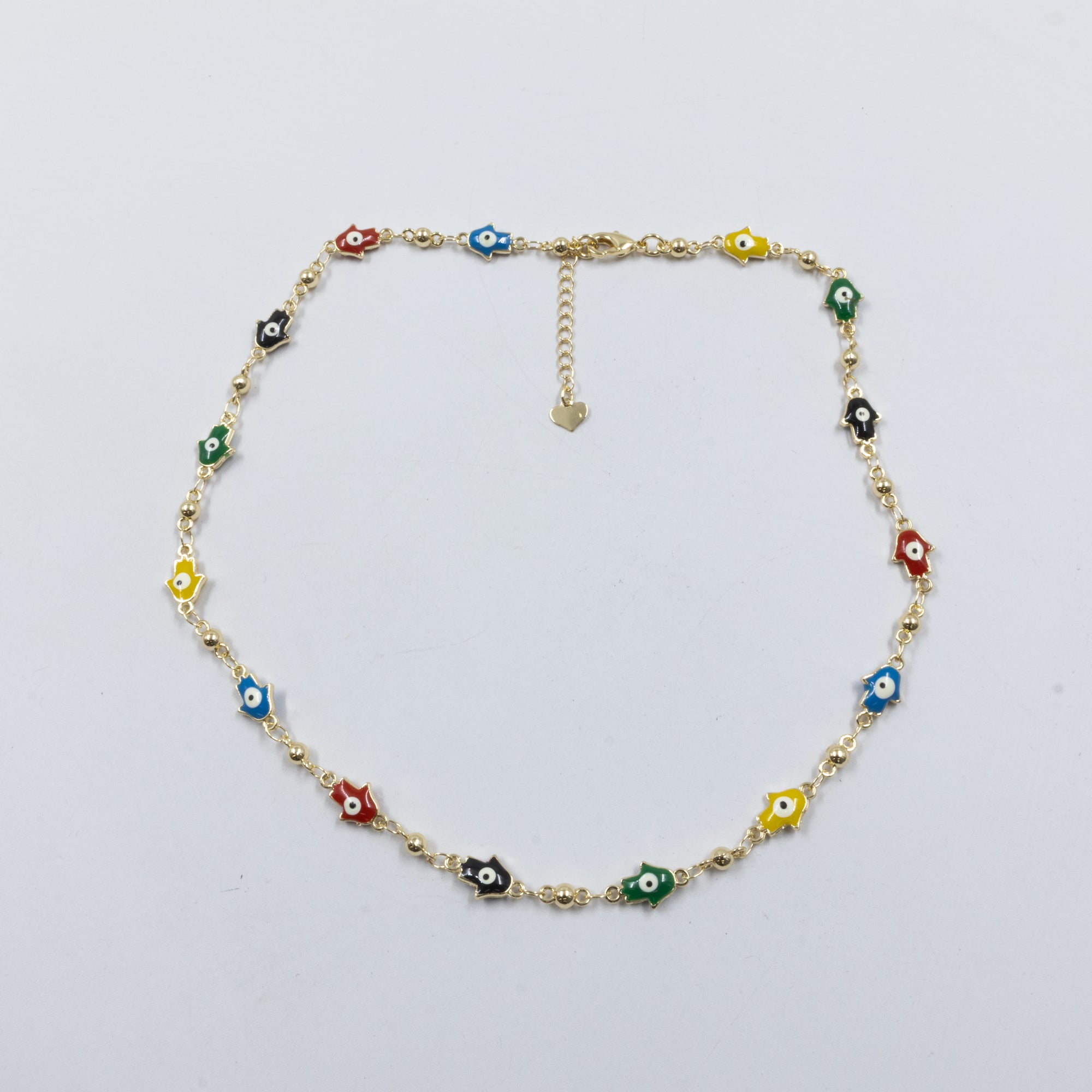 Collar Dorado de Ojo Turco M3 Oro Laminado