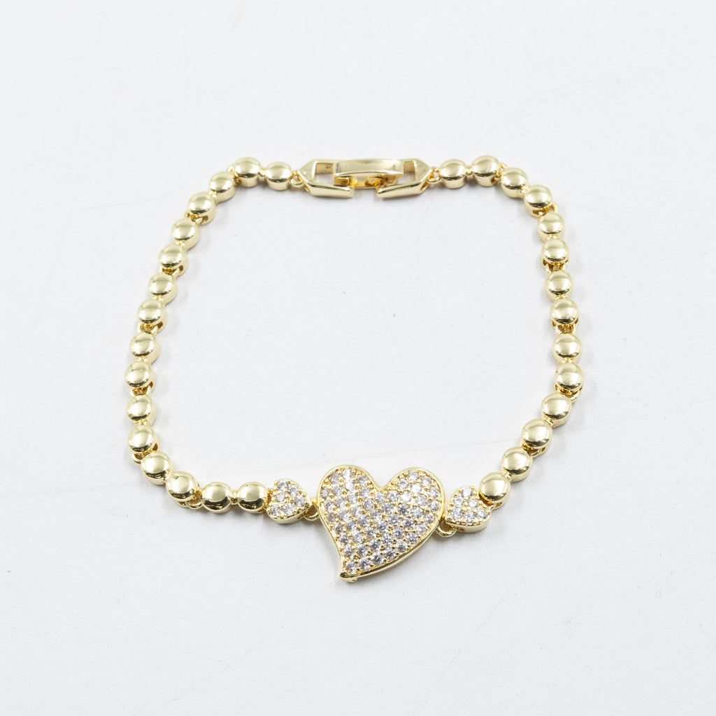 Pulseras Doradas con Piedras M7 Oro Laminado