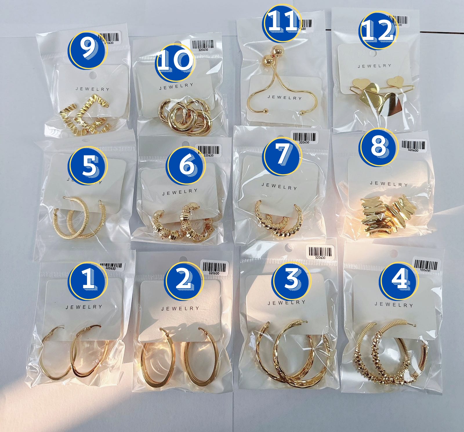 Arete Dorado Elegante M1 Oro Laminado