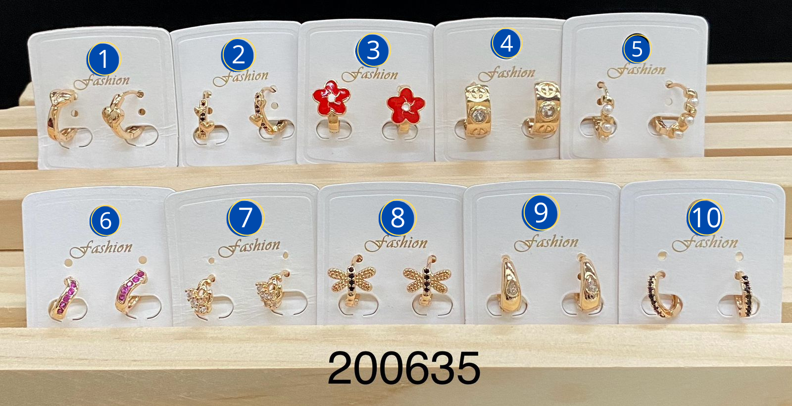 Aretes Dorados diferentes formas M1 Oro Laminado