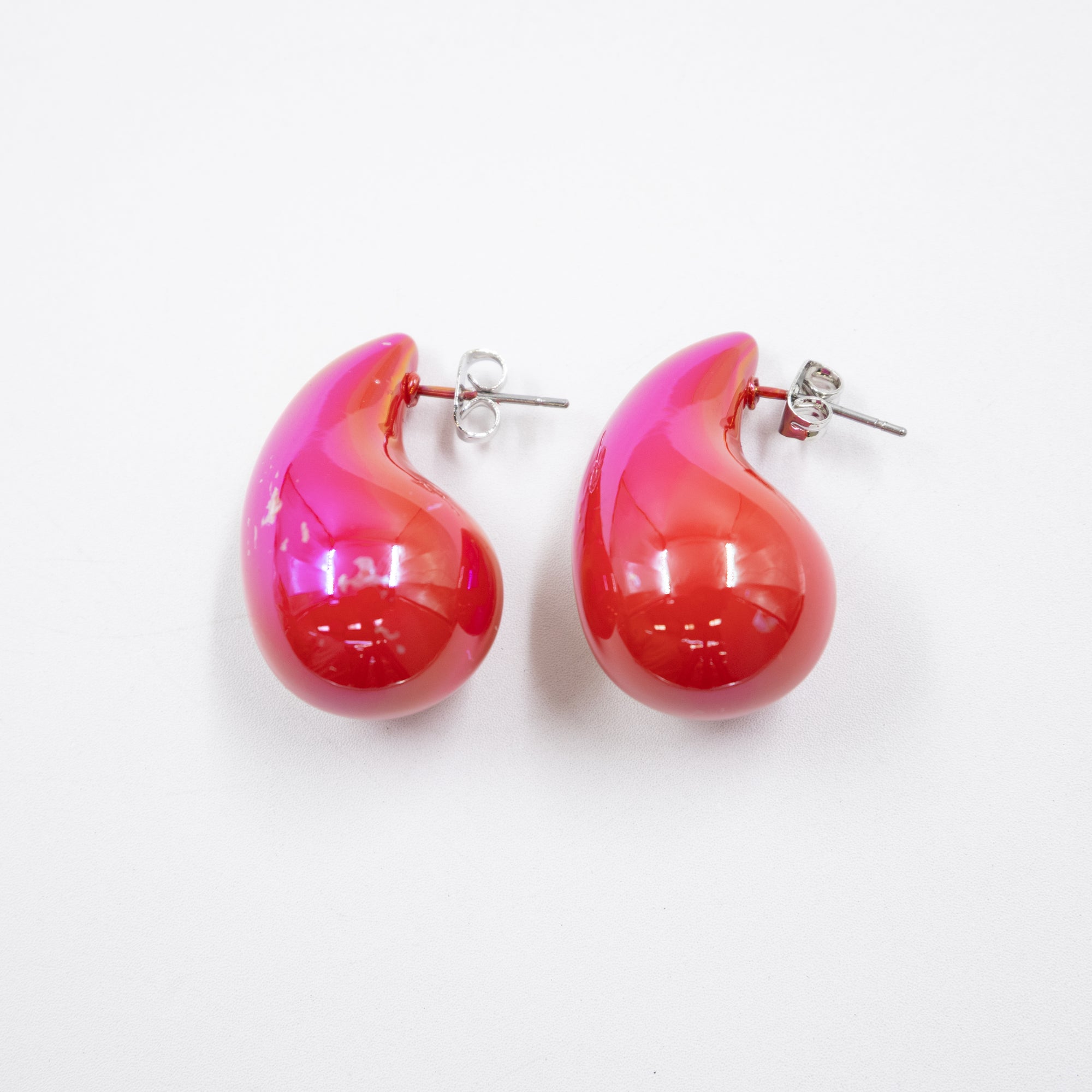 Aretes Grandes de colores M5 Oro Laminado