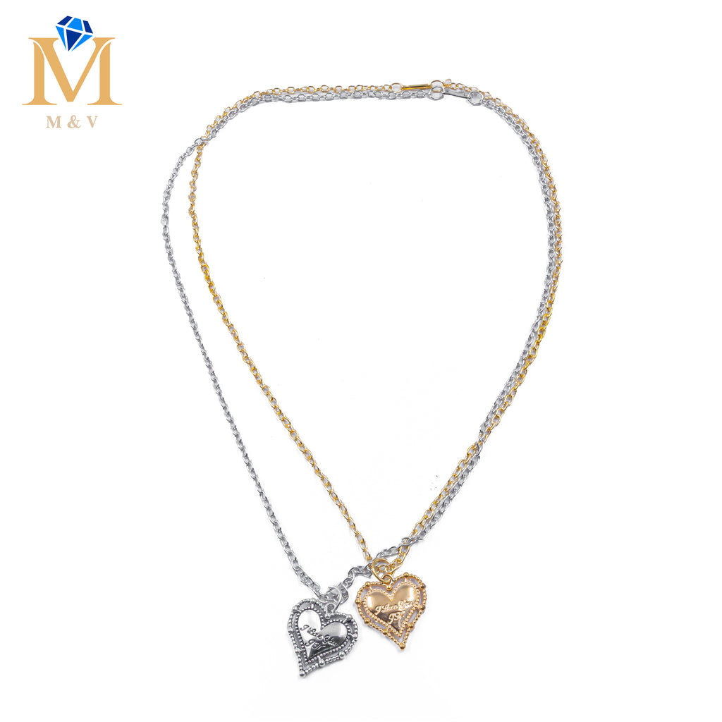 Collares en Pareja de corazón M8 Acero Inoxidable