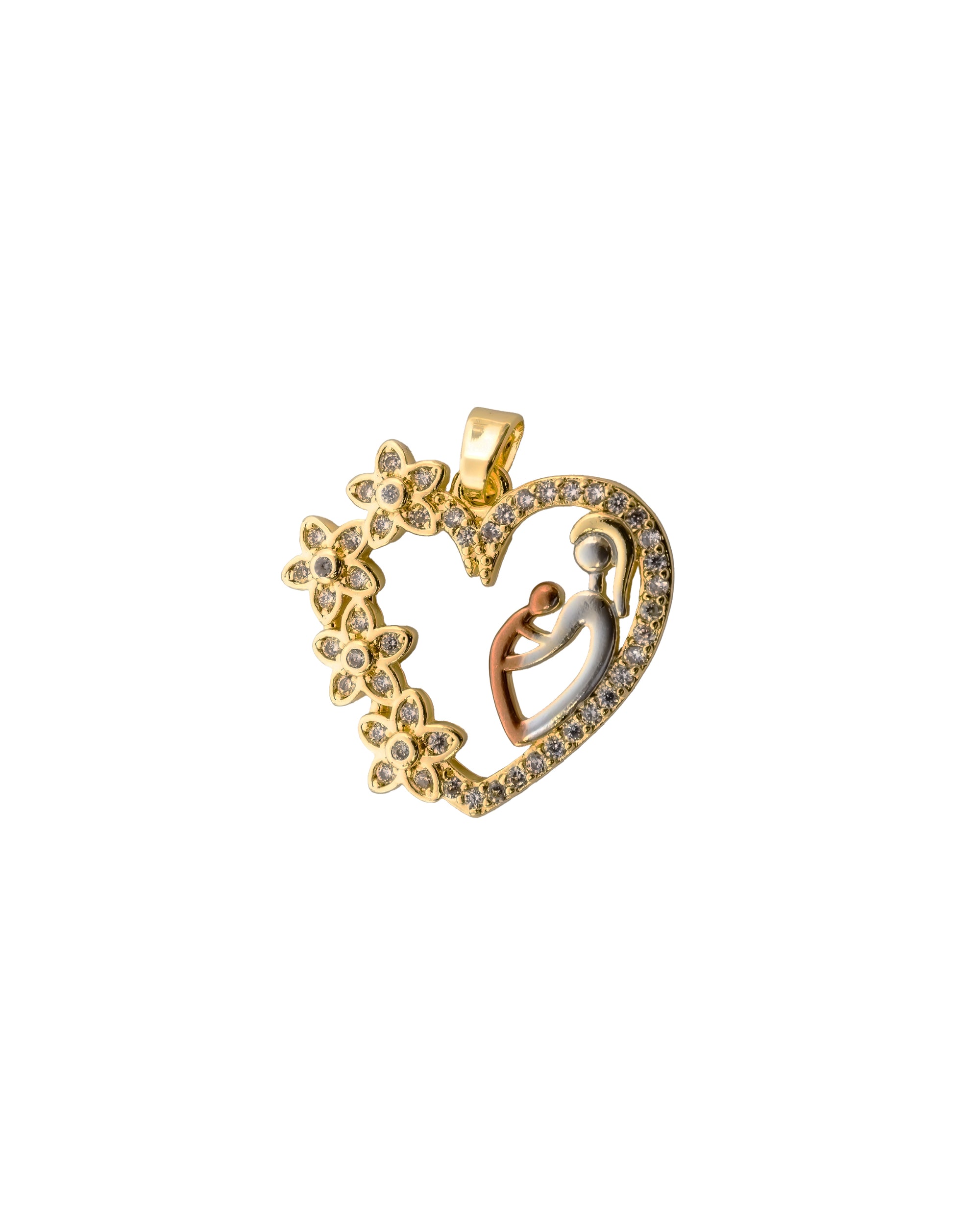 Dije de corazon M177 - Oro laminado