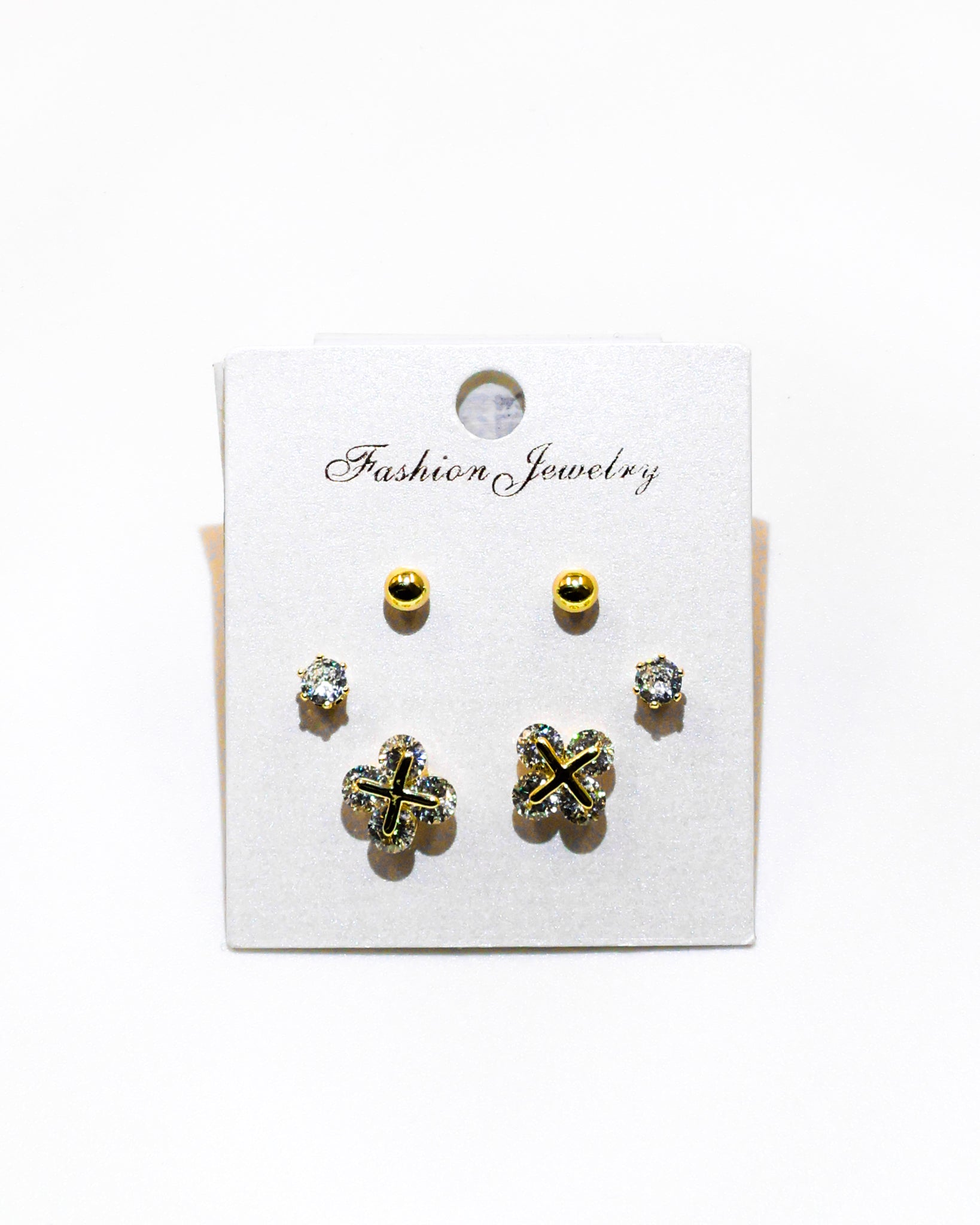 Set Aretes X3 - M10 Oro Laminado