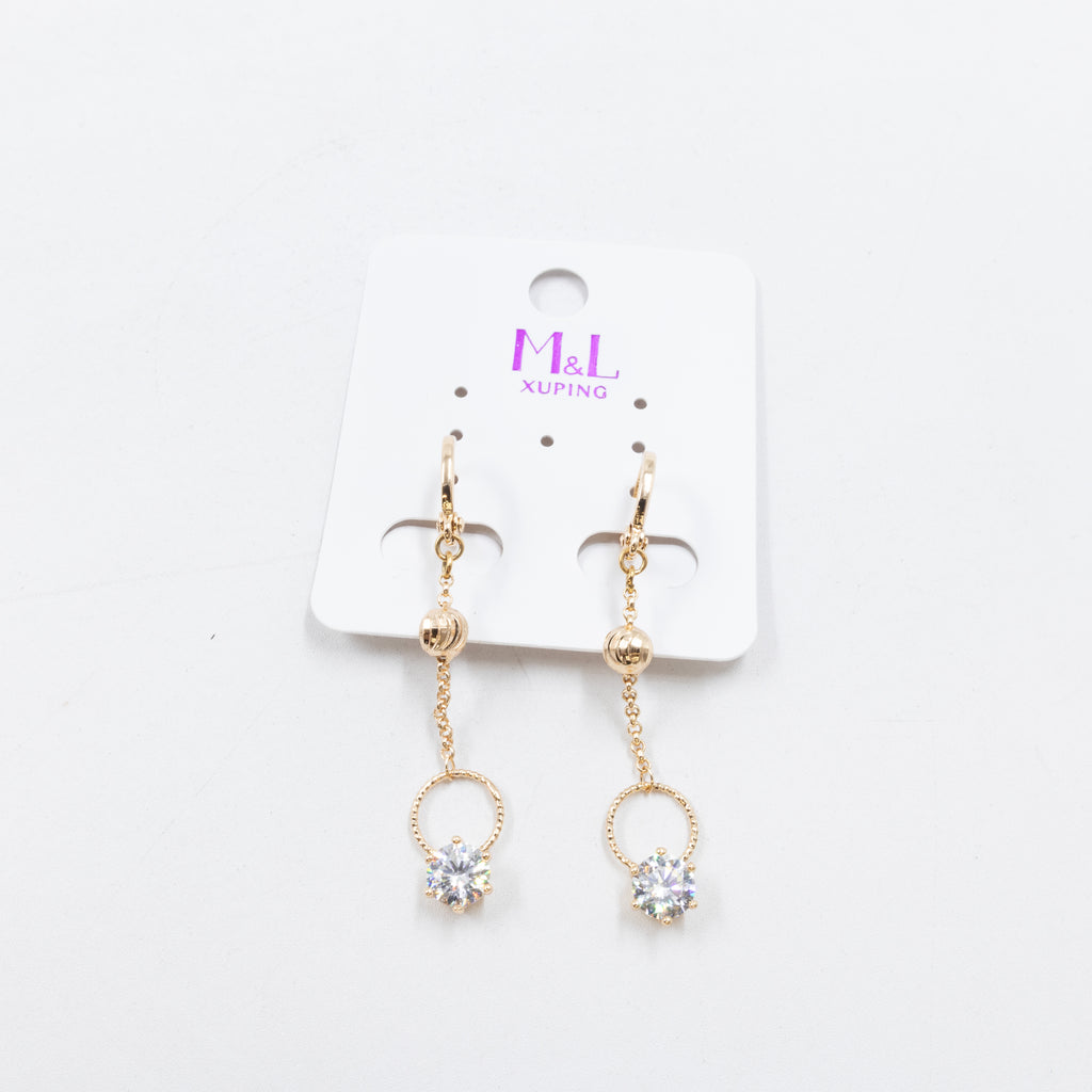 Aretes Dorados Xuping de Aro M9 Oro Laminado