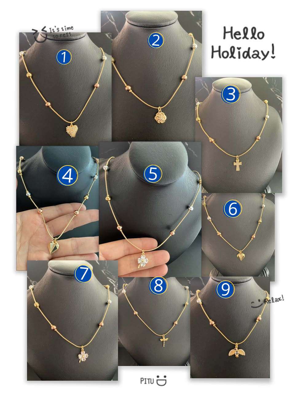 [12/SEPTIEMBRE/26] Collar Dorado con Dije  M1 Oro Laminado