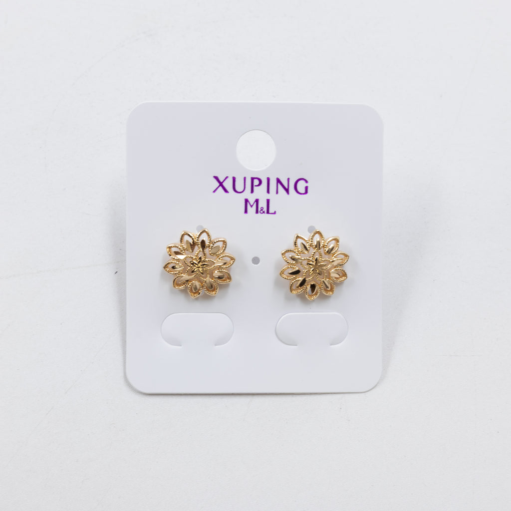 Aretes Dorados Xuping de poste M1 Oro Laminado