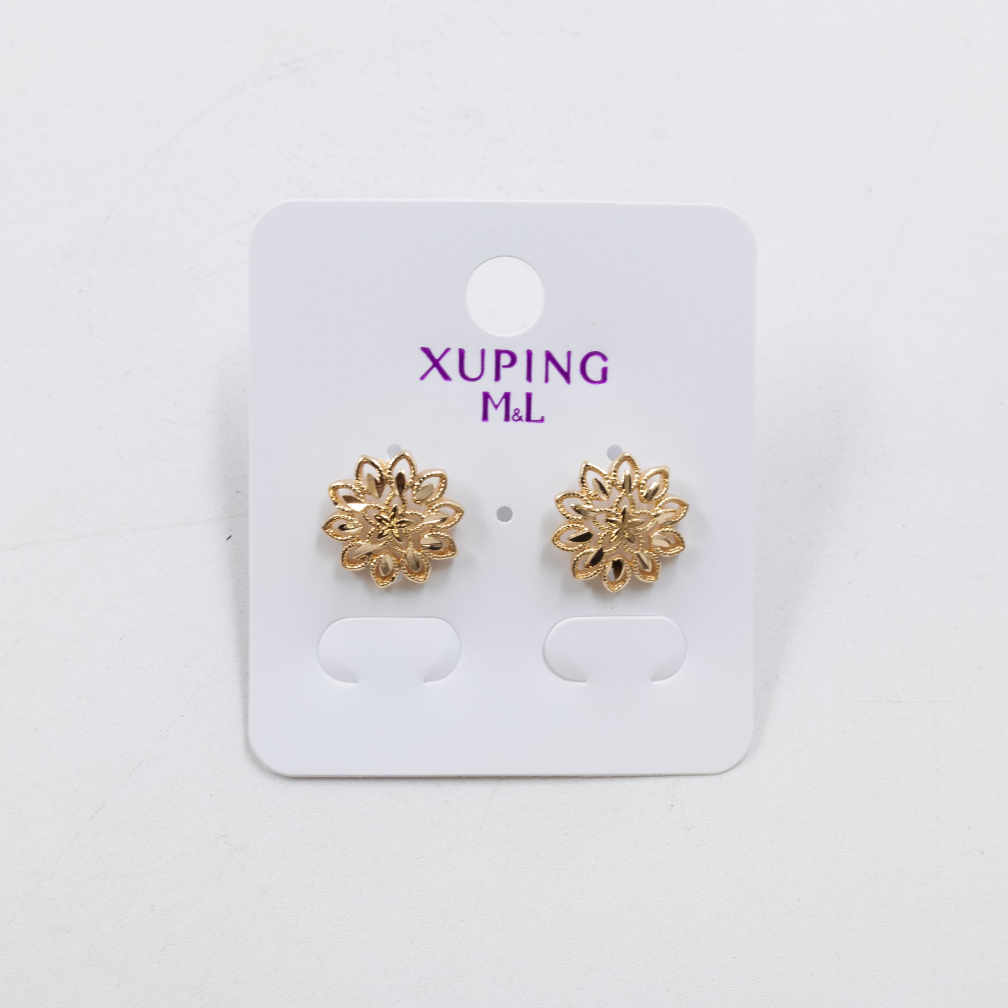Aretes Dorados Xuping de poste M1 Oro Laminado