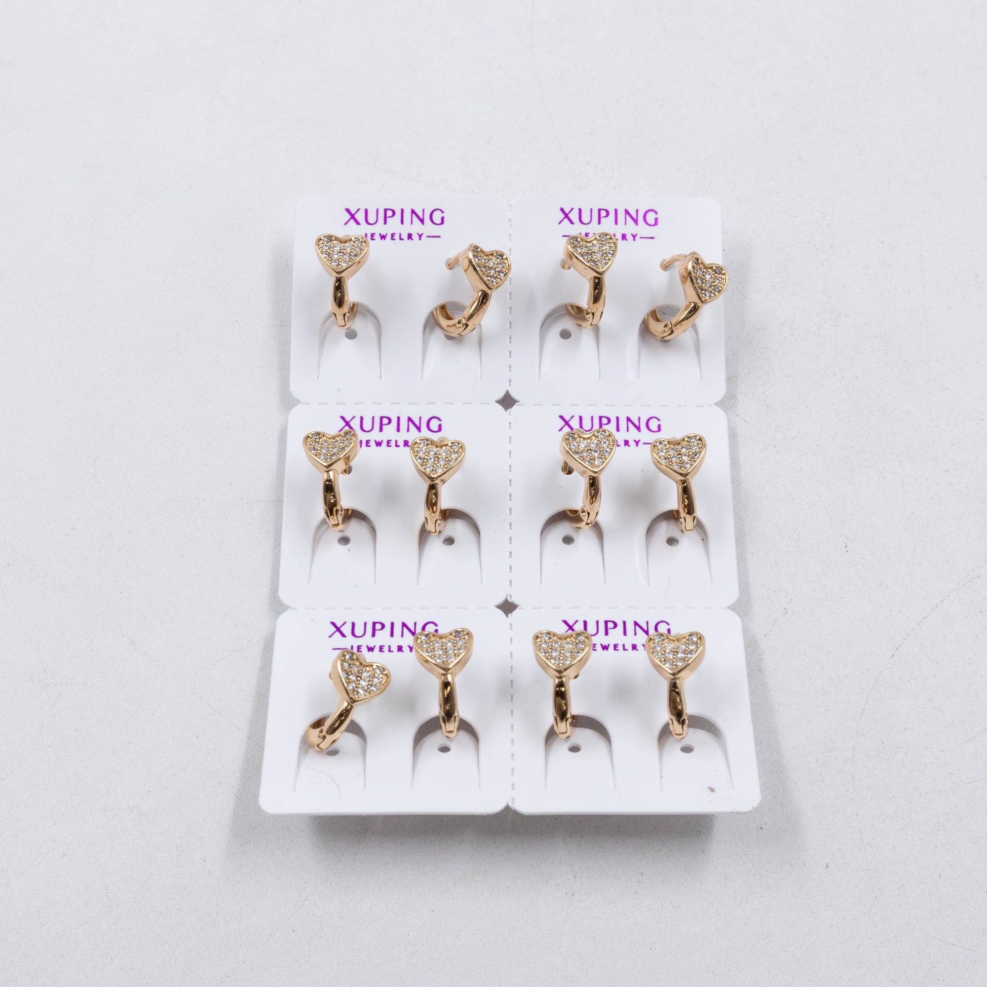 Paquete de 6 pares de Aretes Xuping Dorado M6 Oro Laminado