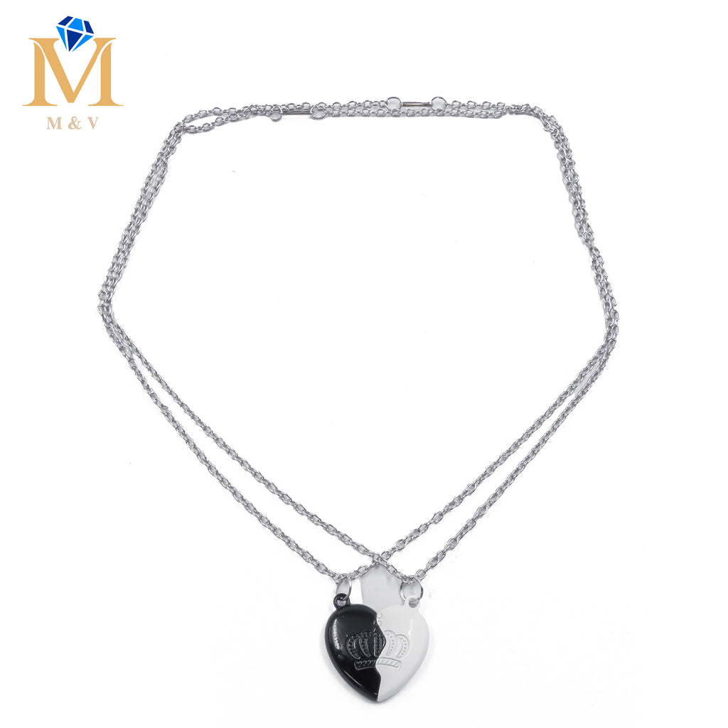 Collares en Pareja de corazón M5 Acero Inoxidable