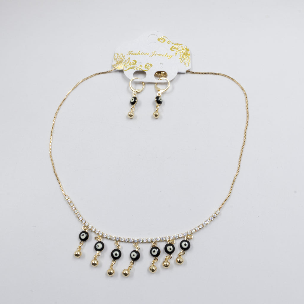 Conjunto Dorado de Ojo Turco M1 Oro Laminado